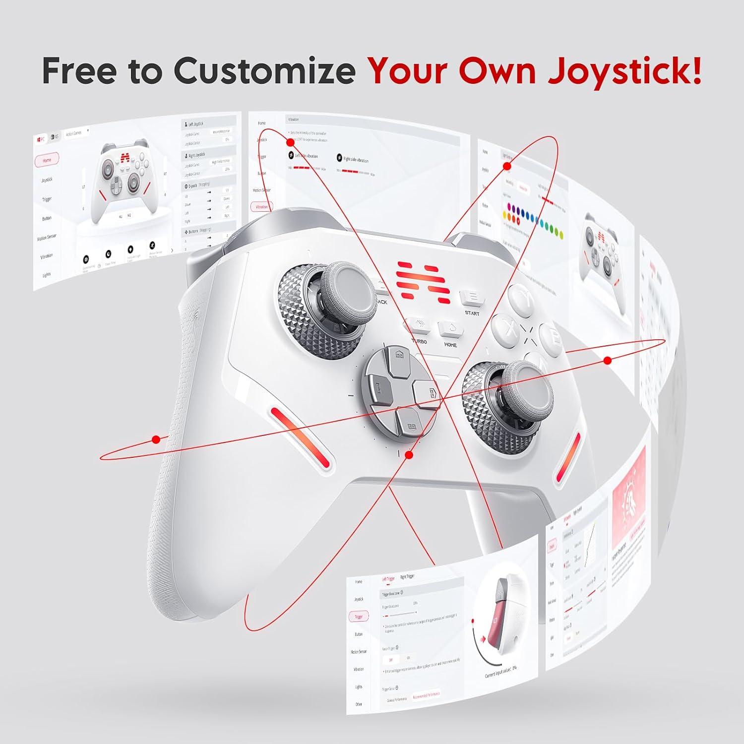 Controlador Bluetooth BEITONG KP40 para PC y Switch - 1000Hz