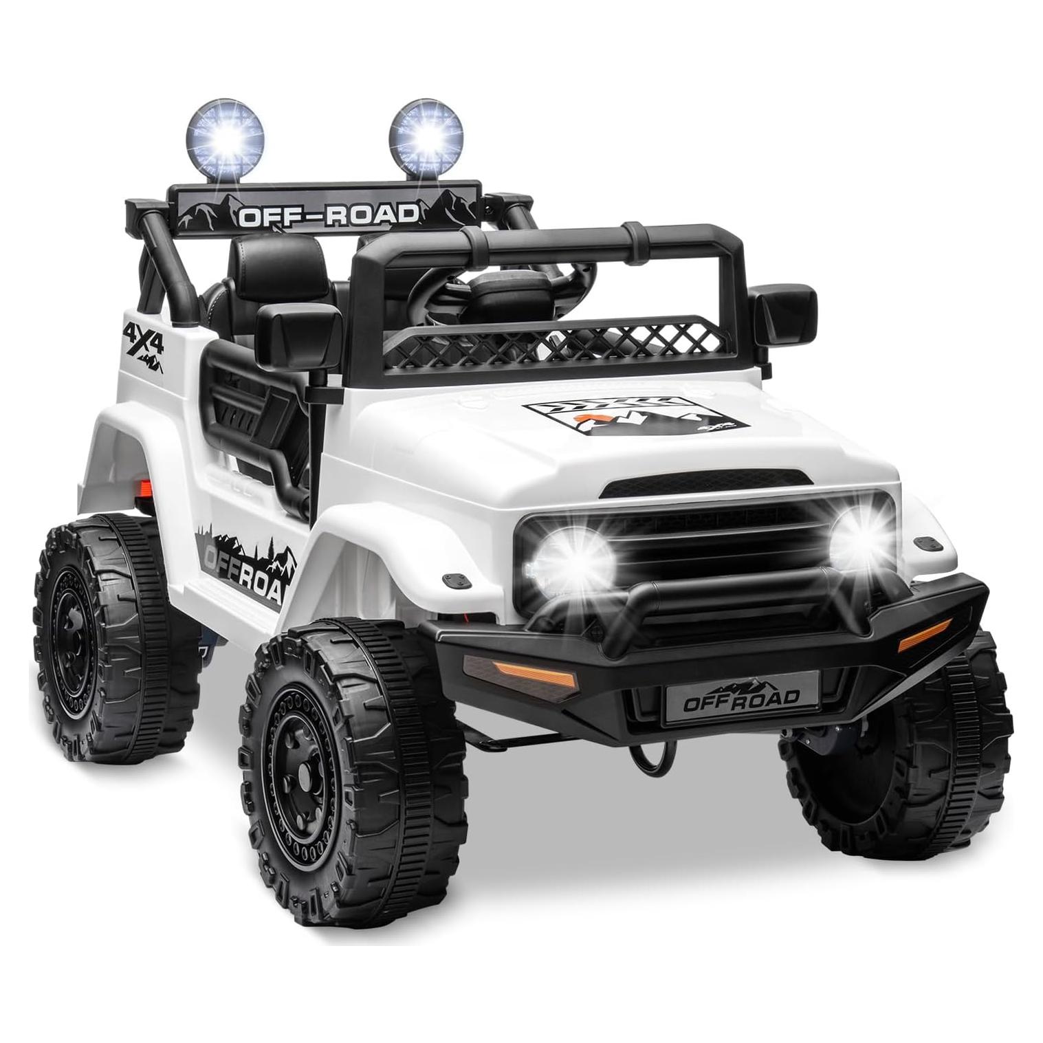 Camión Eléctrico Infantil SEHOMY 12V Blanco - Control Remoto