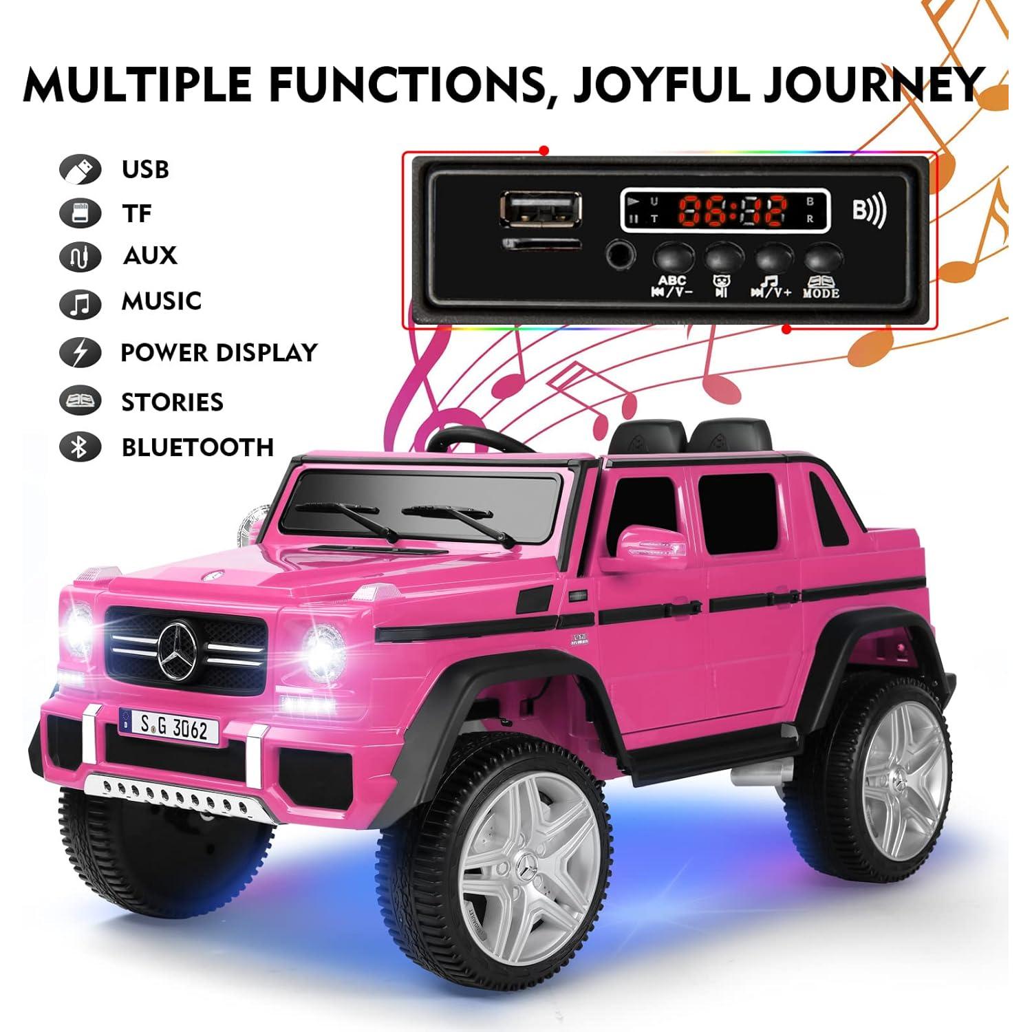 Coche Eléctrico para Niños JOYLDIAS Mercedes-Benz G650S Rosa 12V