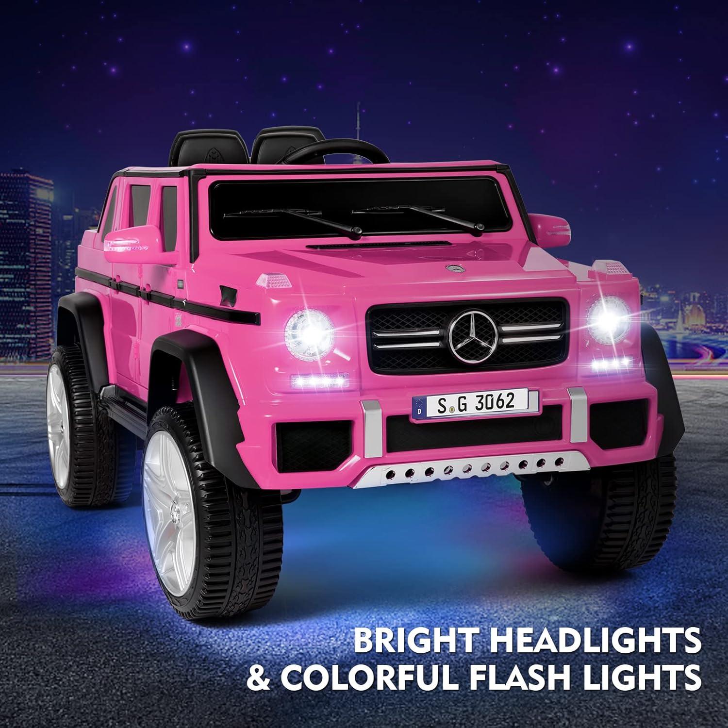 Coche Eléctrico para Niños JOYLDIAS Mercedes-Benz G650S Rosa 12V
