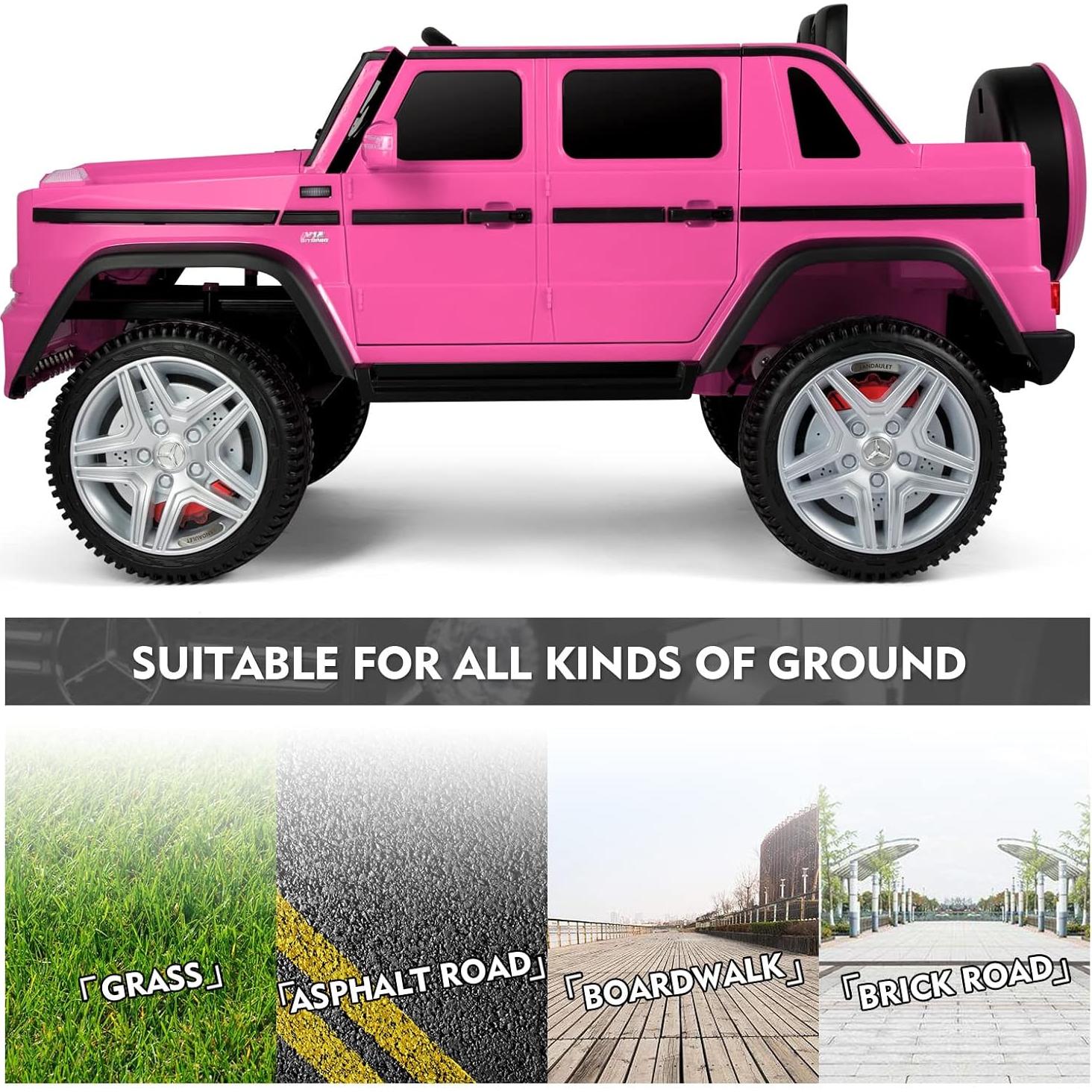 Coche Eléctrico para Niños JOYLDIAS Mercedes-Benz G650S Rosa 12V