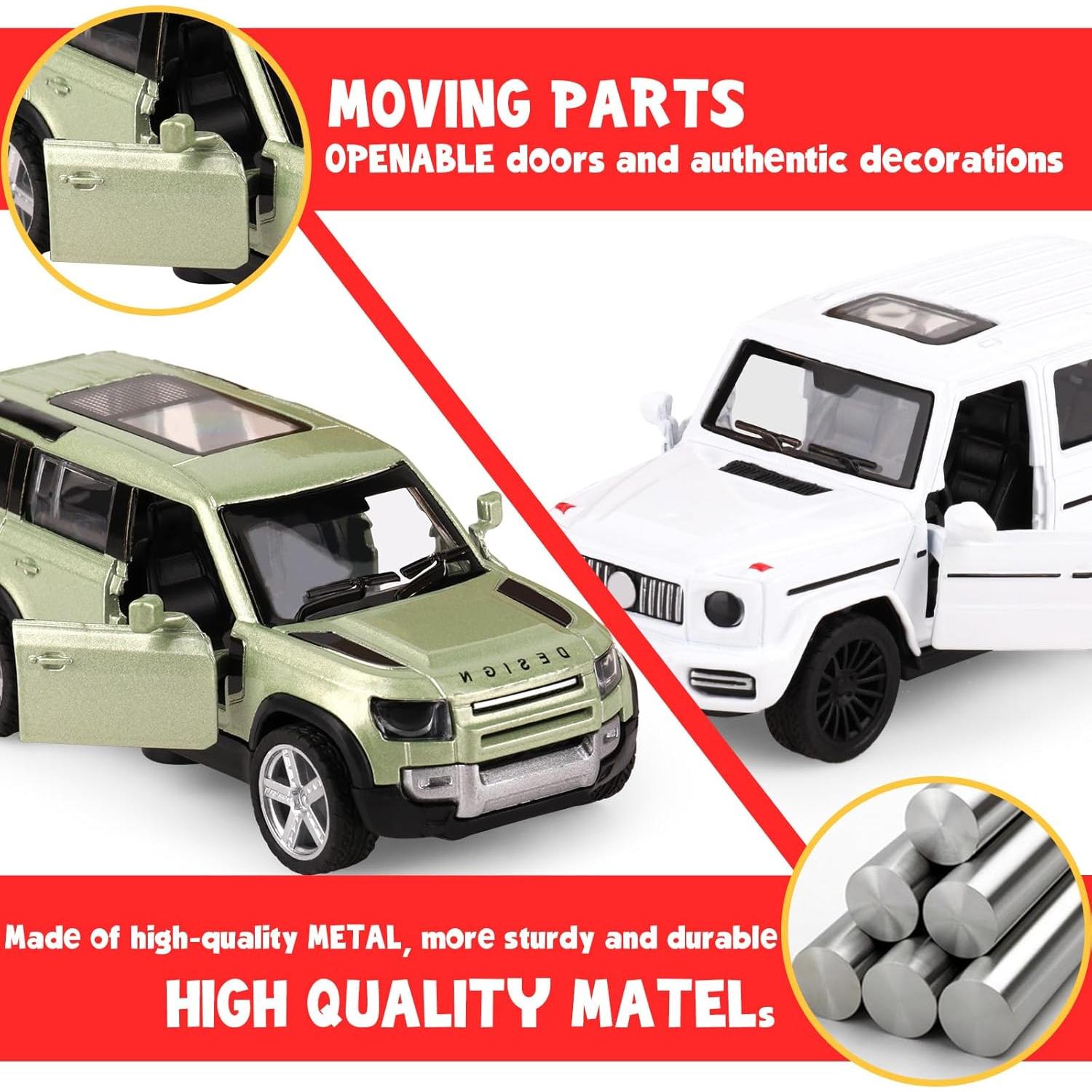 Juego de 5 Coches de Juguete Hooqict de Metal Fundido para Niños