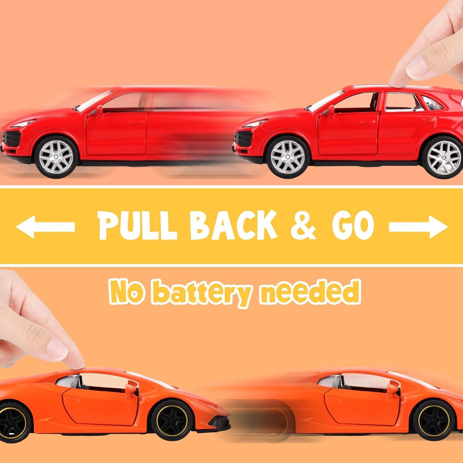 Juego de 5 Coches de Juguete Hooqict de Metal Fundido para Niños