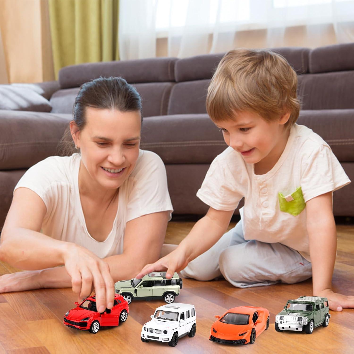 Juego de 5 Coches de Juguete Hooqict de Metal Fundido para Niños