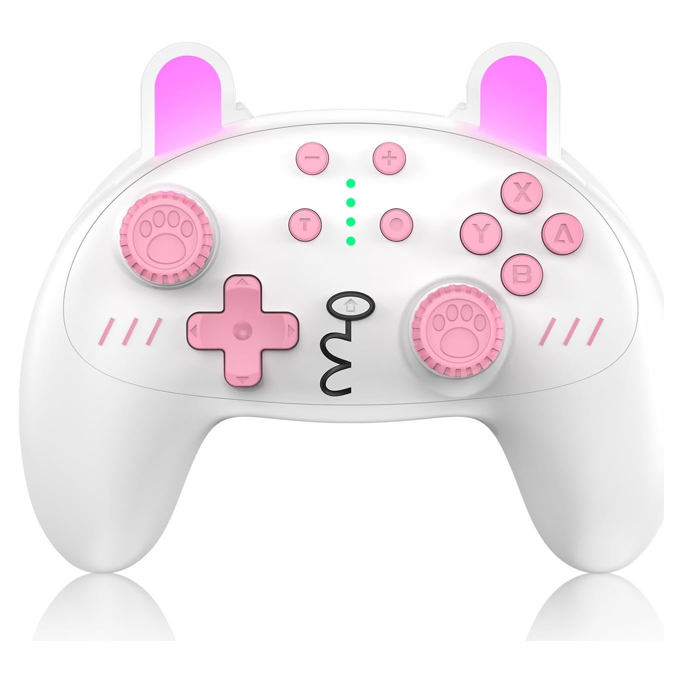 Controlador Inalámbrico Rosa KINGEAR para Switch y PC
