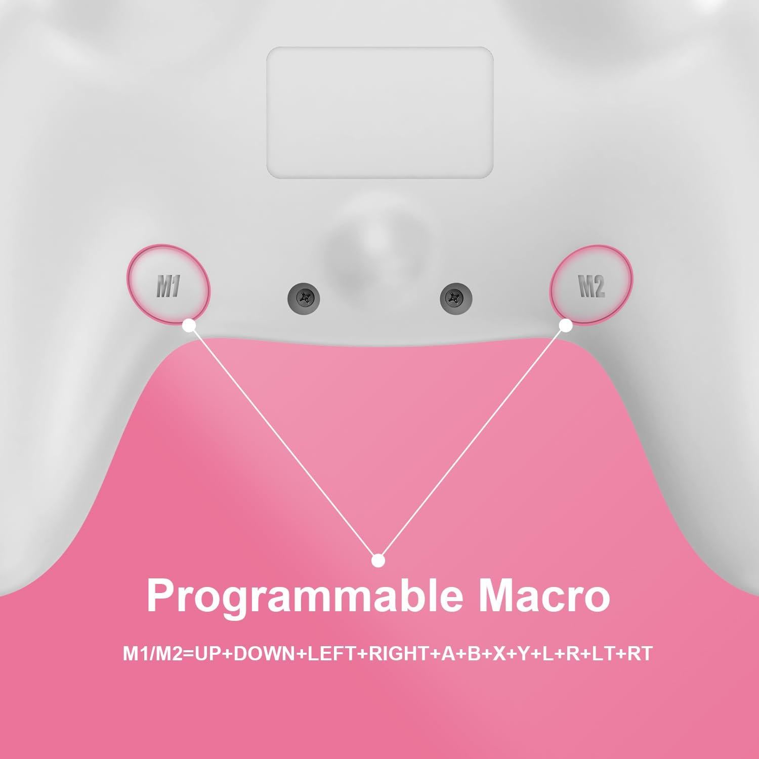 Controlador Inalámbrico Rosa KINGEAR para Switch y PC