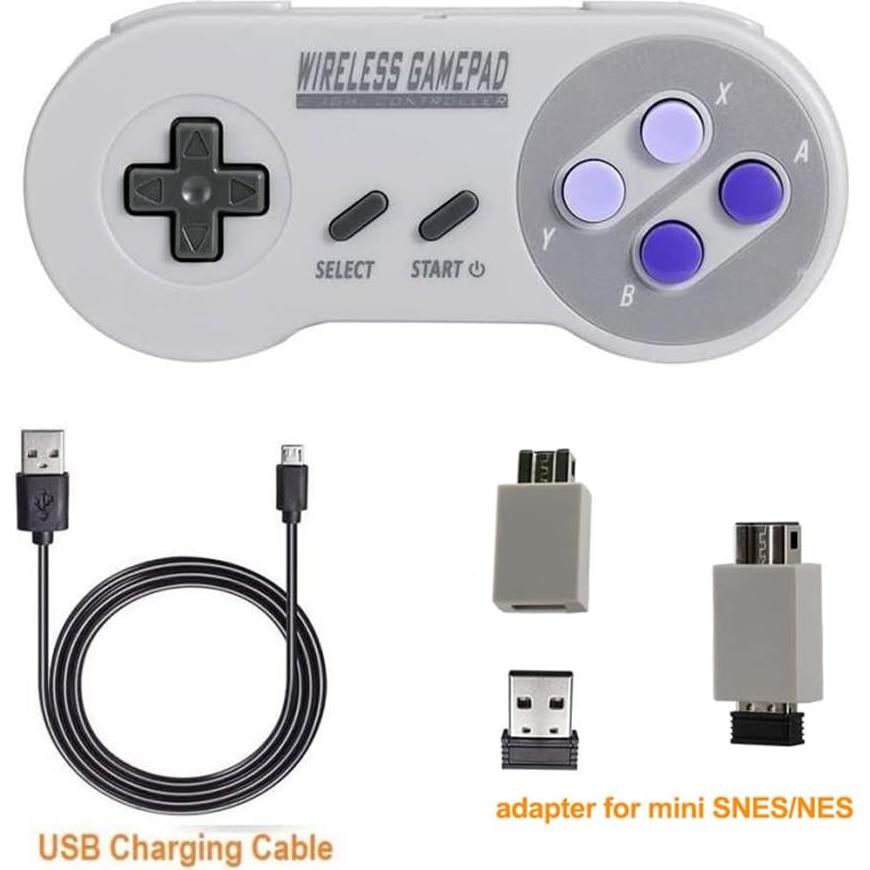 Controlador Inalámbrico ZAMPAM para Mini SNES y NES