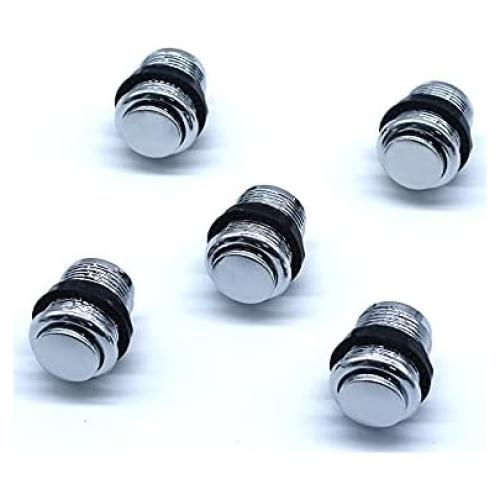 Botones de Arcade Cromados 24mm Arcity 5 Pcs para MAME