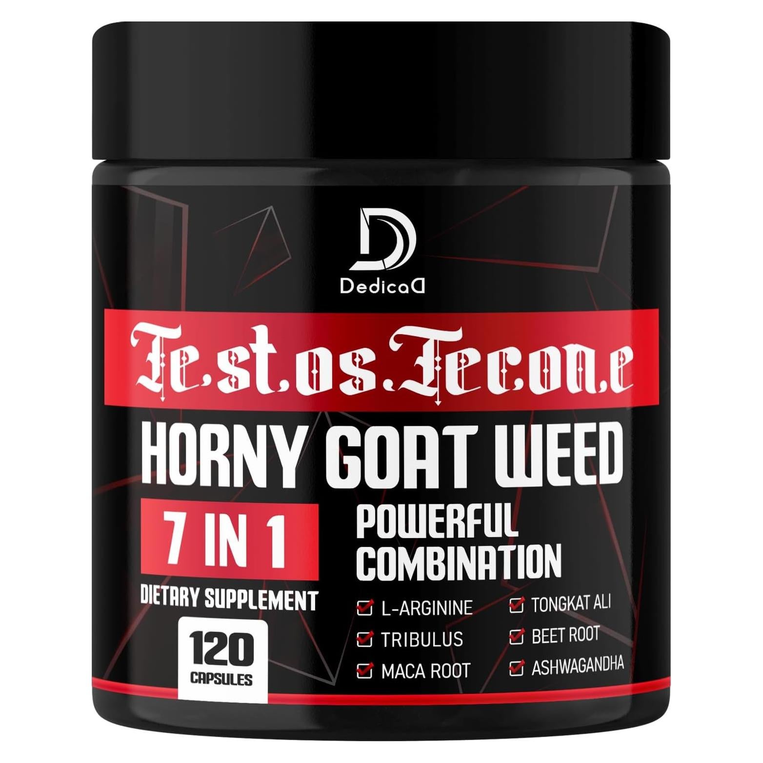 Suplemento Dedicad Test Support 120 Cápsulas 7 en 1 Energía