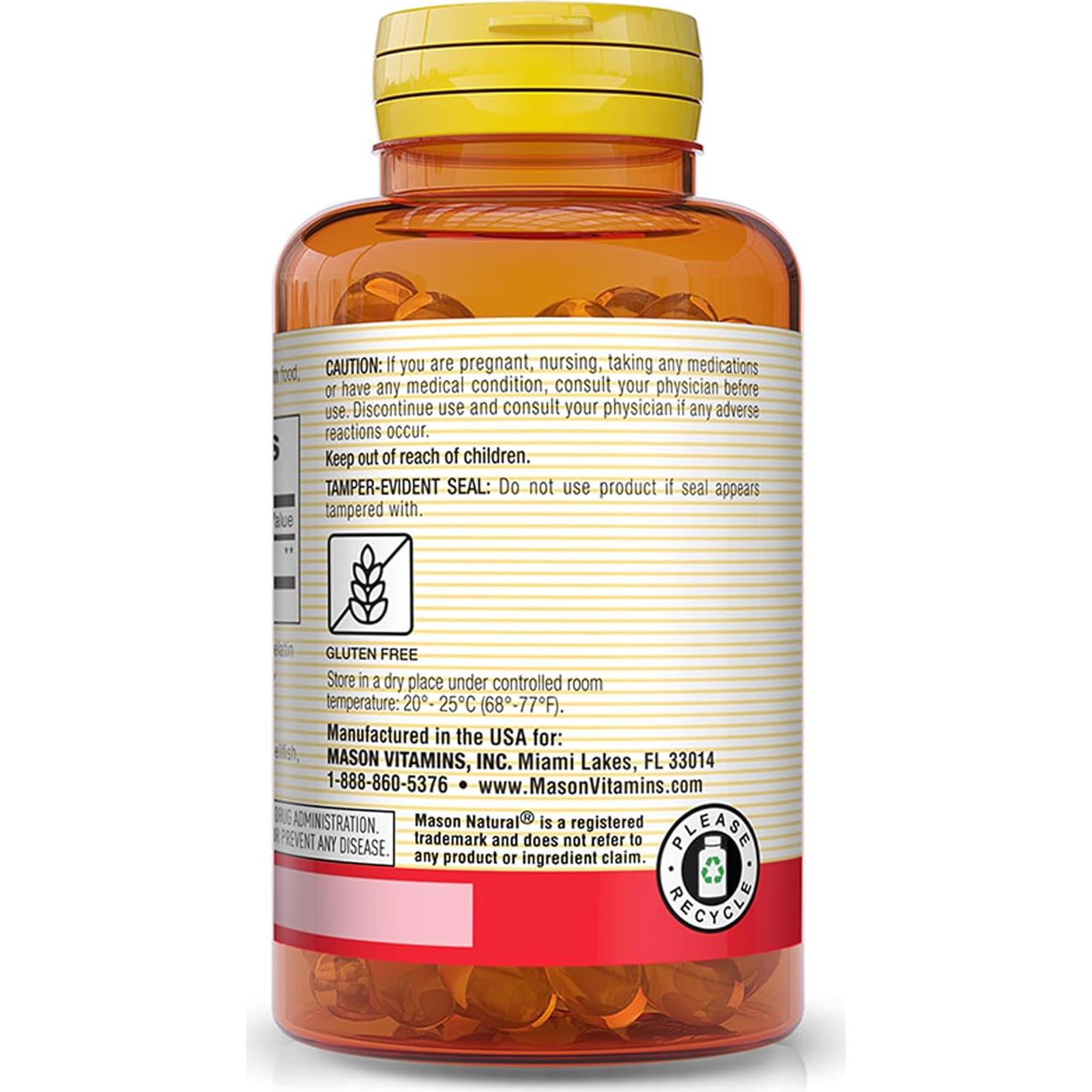 Suplemento Co Q10 100 mg Mason Natural - 30 Softgels