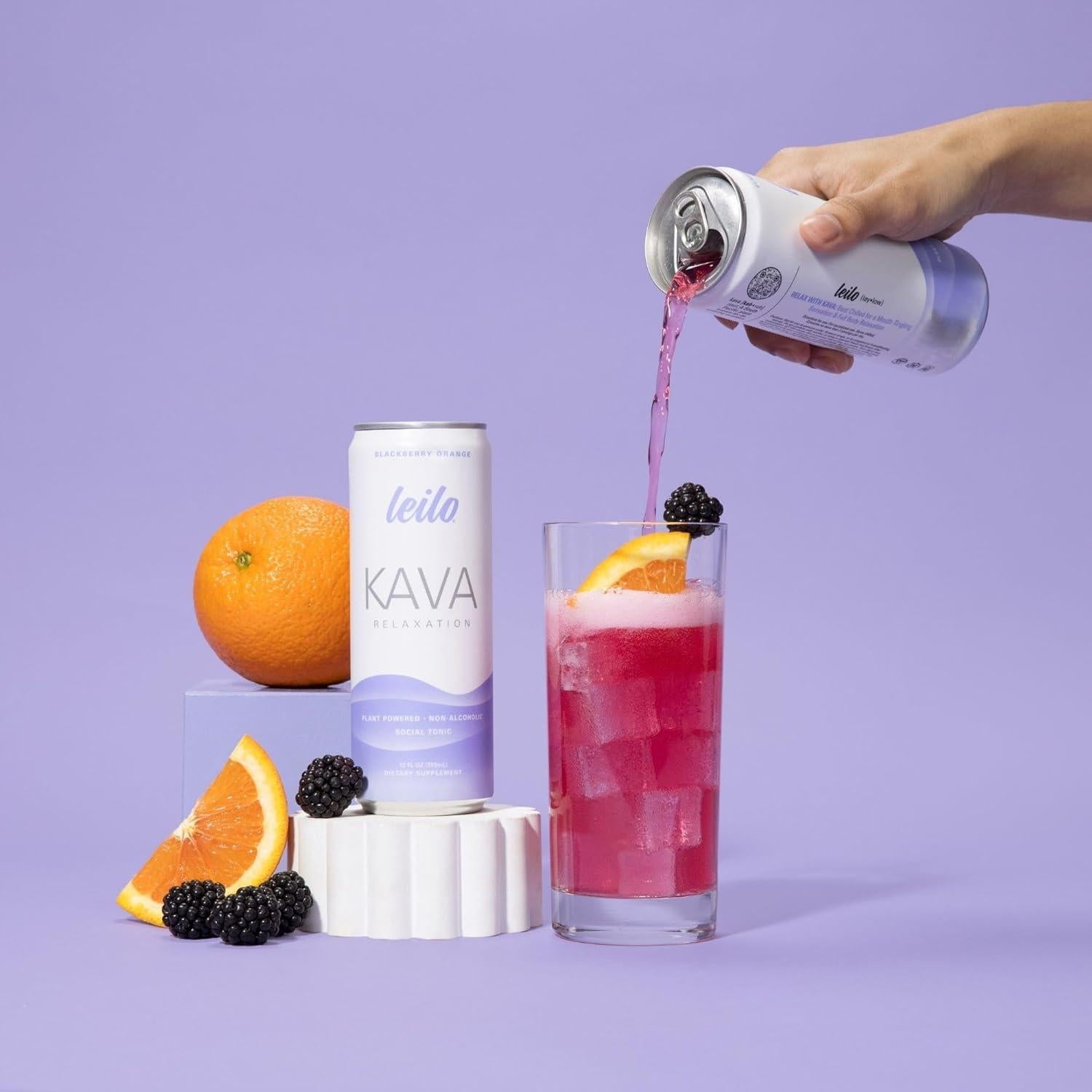 Bebida Espumosa de Relajación Leilo Naranja de Mora 12-Pack