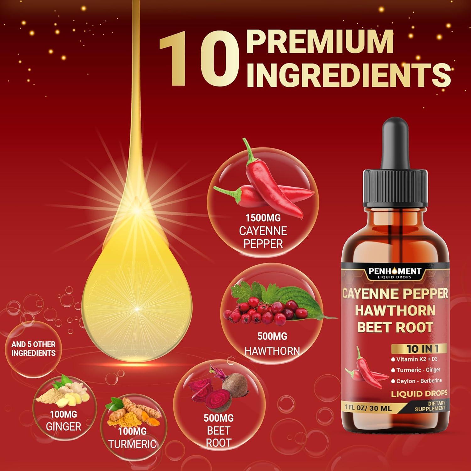 Gotas Líquidas de Pimiento de Cayena 30 ml - PENHOMENT