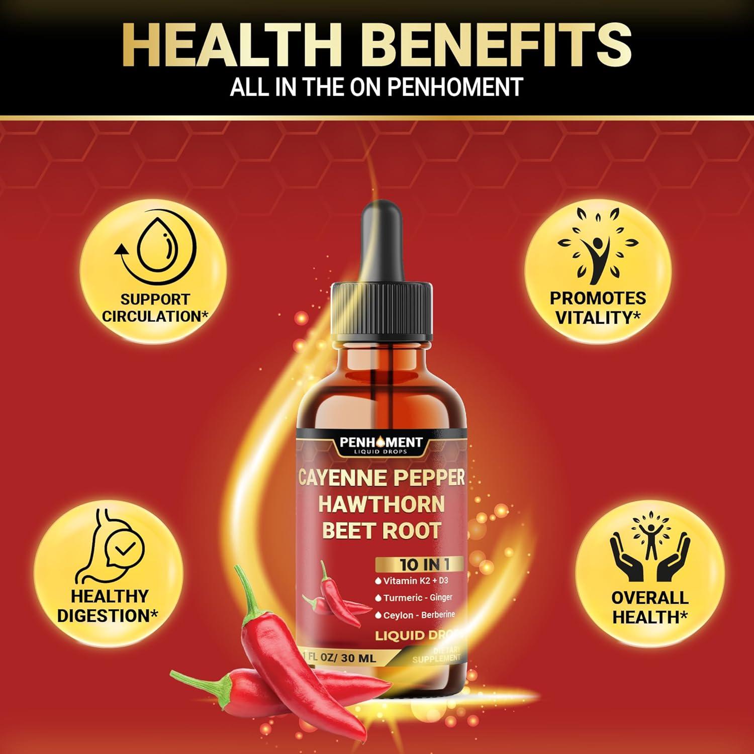 Gotas Líquidas de Pimiento de Cayena 30 ml - PENHOMENT