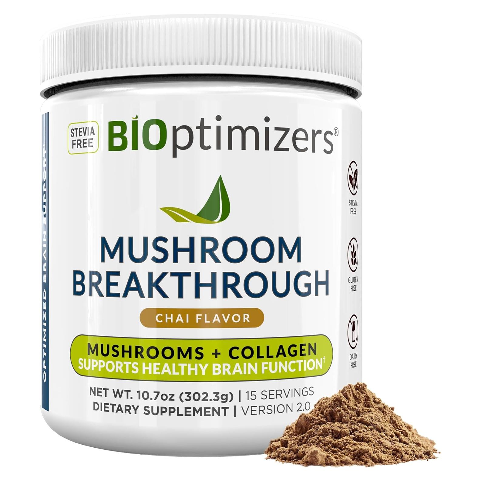 Alternativa de Café de Hongos BiOptimizers Chai 15 Porciones