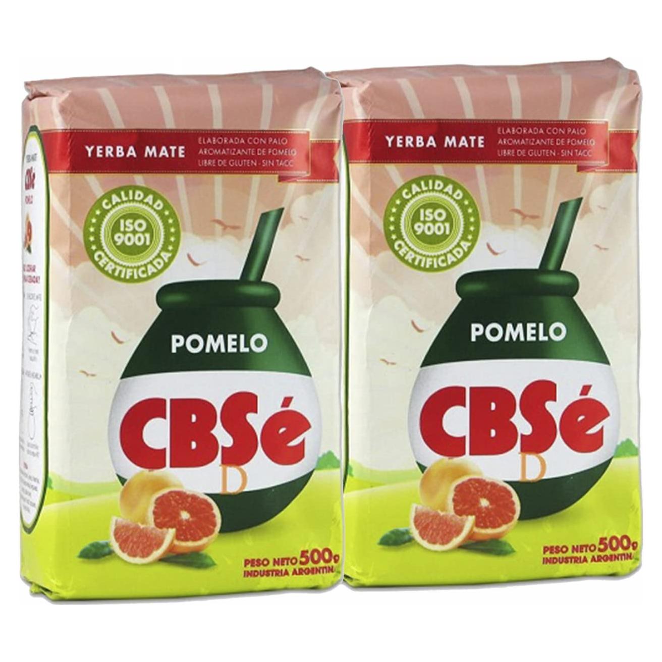 Yerba Mate CBSe Pomelo 2 Paquetes de 500g - Té Herbal Saborizado