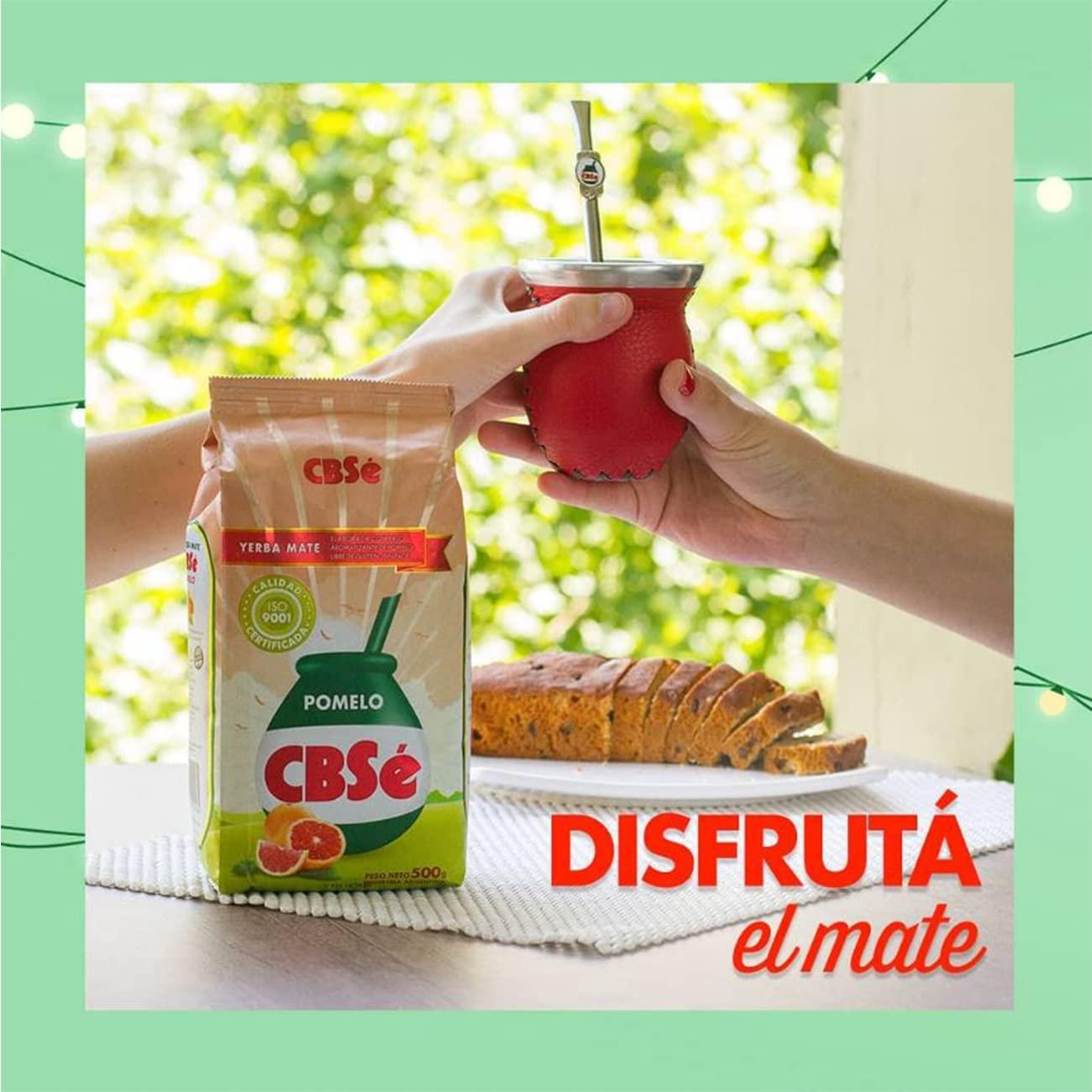 Yerba Mate CBSe Pomelo 2 Paquetes de 500g - Té Herbal Saborizado