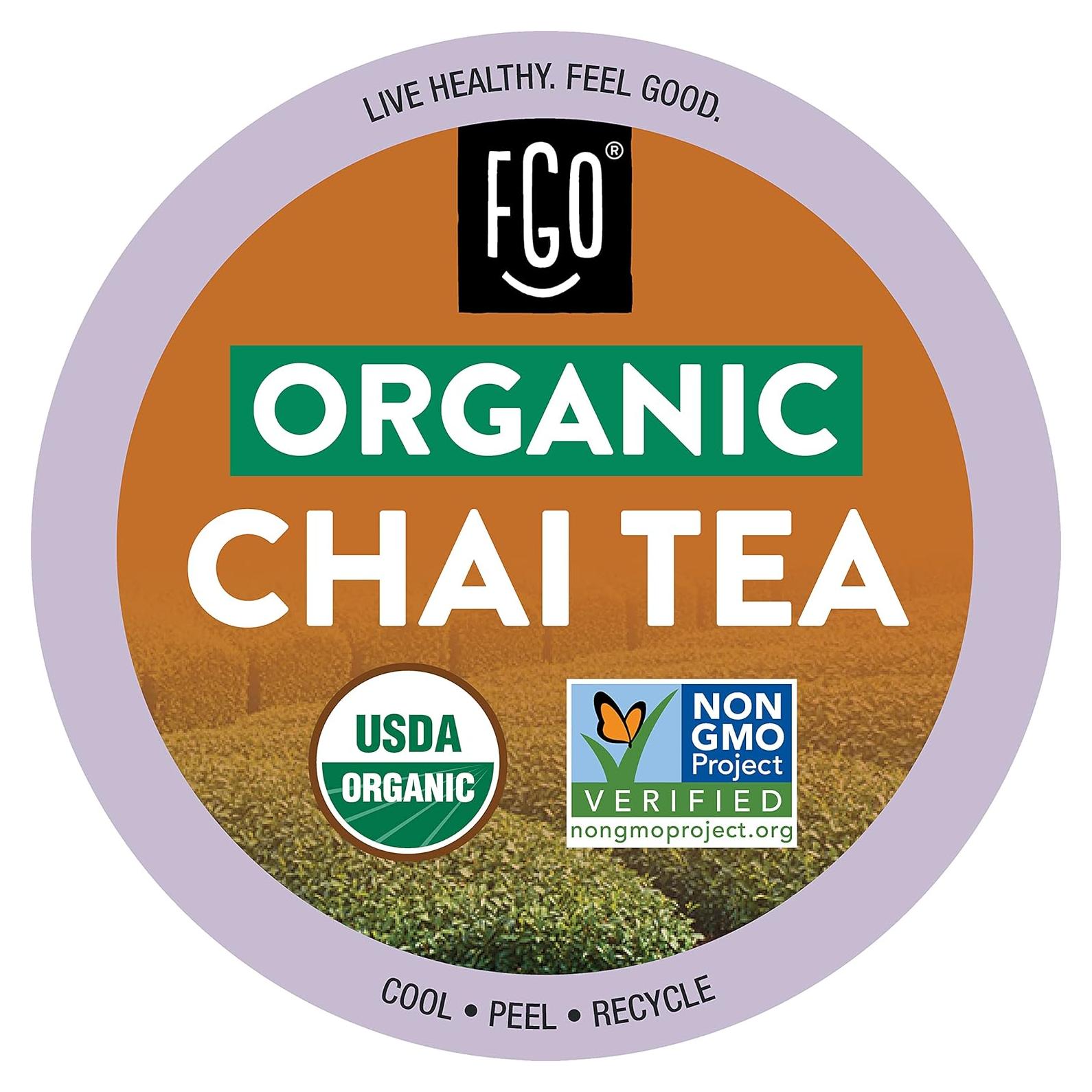 Té Negro Chai Orgánico FGO K-Cup 24 Cápsulas 60g