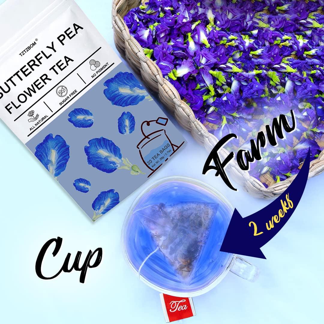 Té de Guisante Mariposa TZTZBOM - 20 Bolsitas Pirámide