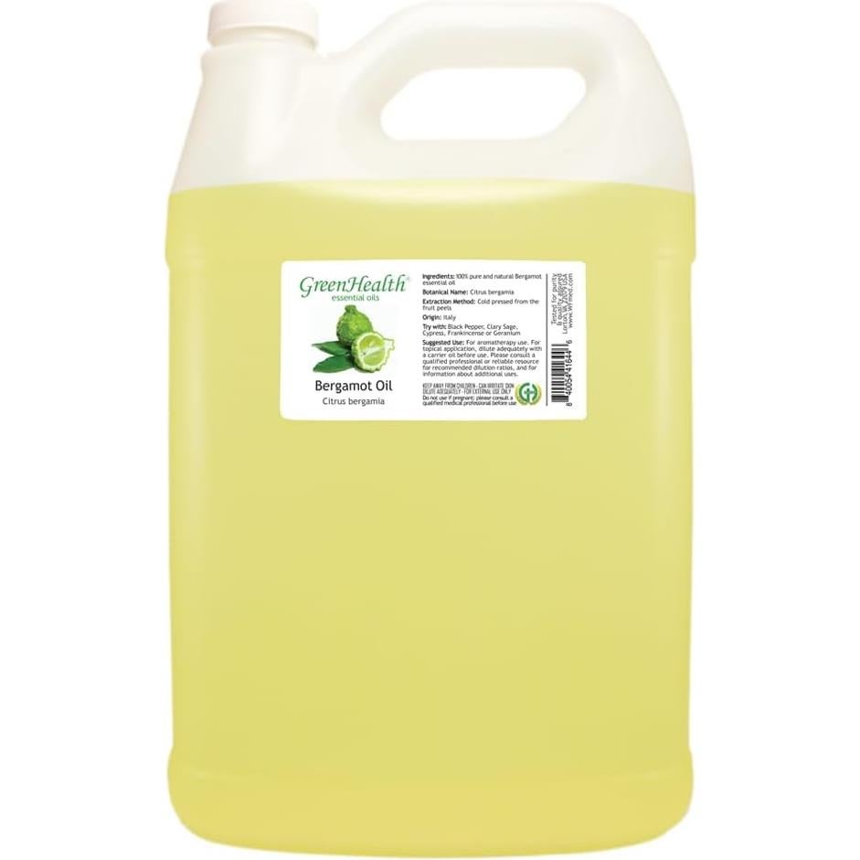 Aceite Esencial de Bergamota 100% Puro 3.785L GreenHealth