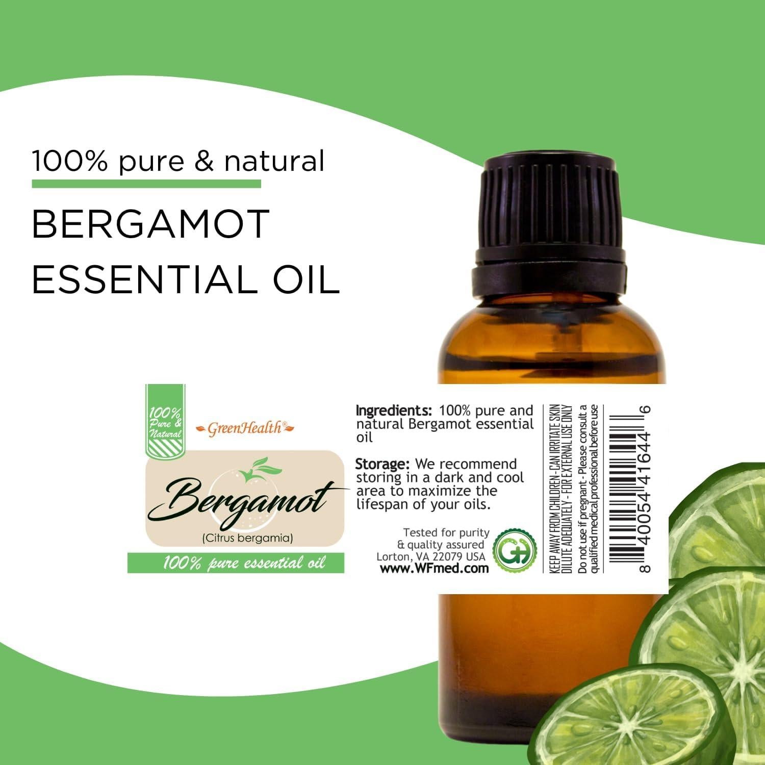 Aceite Esencial de Bergamota 100% Puro 3.785L GreenHealth