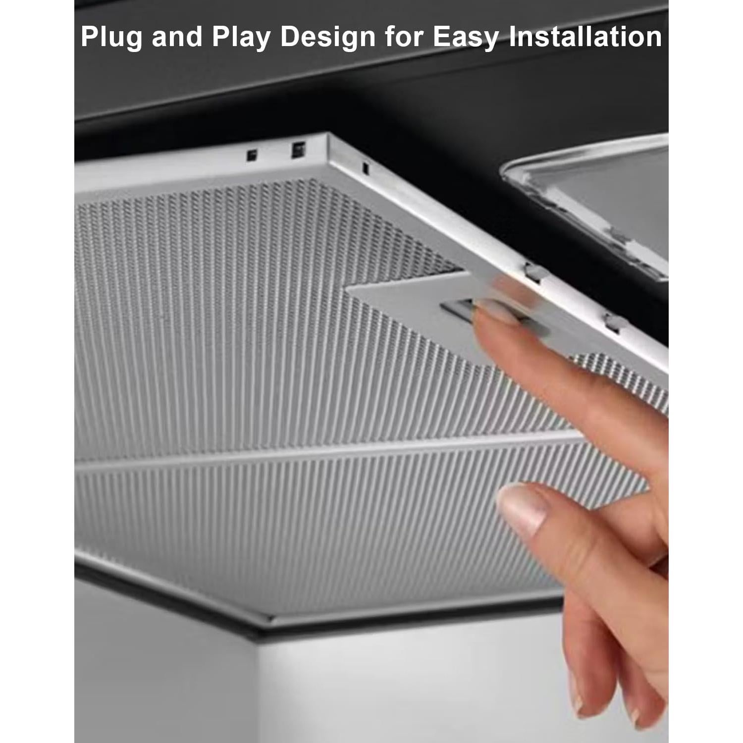 Filtro de Grasa de Acero Inoxidable QAGGUM 36.8x29.4cm 2 Pcs