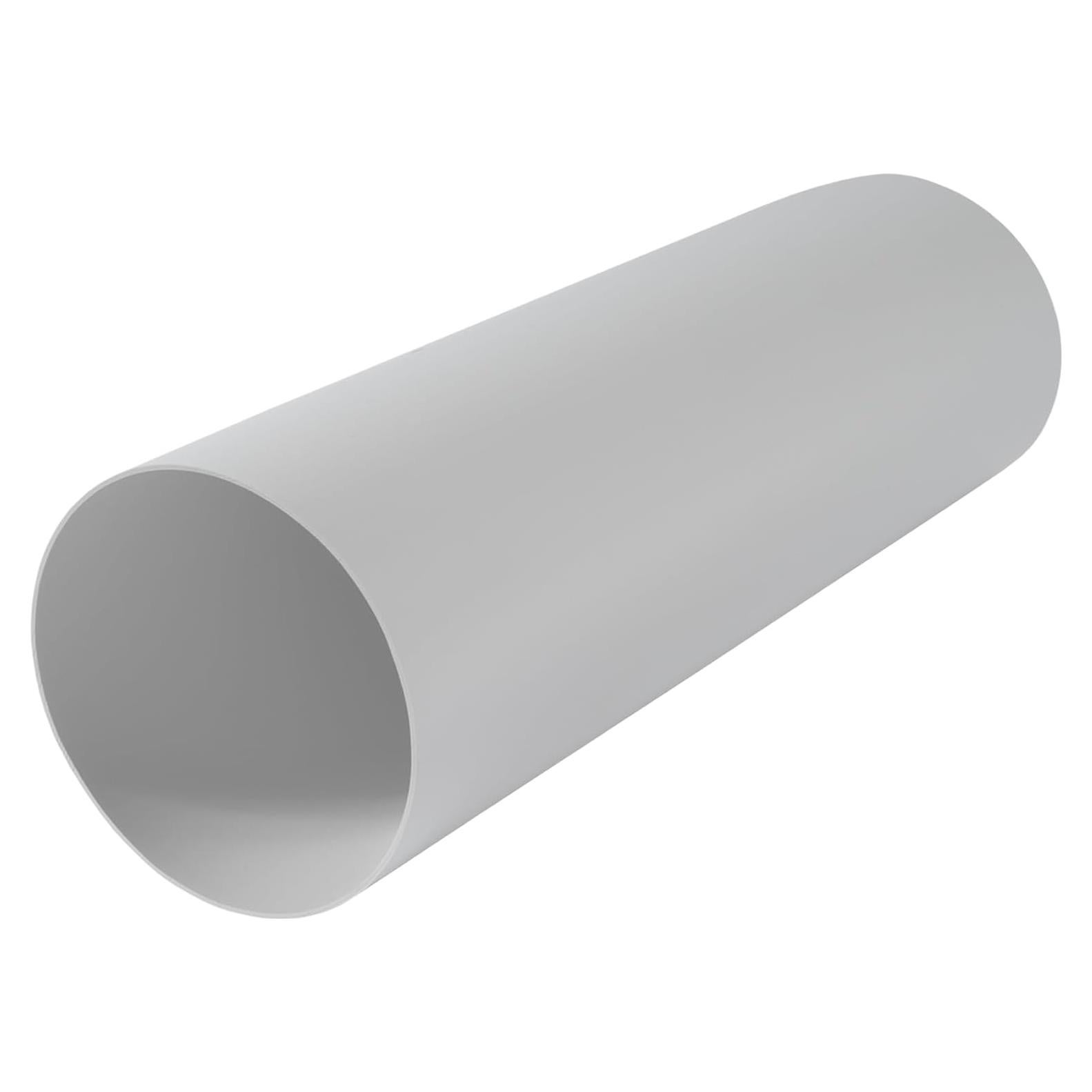 4" Inch Round Straight Plastic Ventilation Duct - 12" Inch Long Rigid Ducting Vent - Replacement Pipe, Extension, Fresh Air Circulation - Through-Wall Vent Duct, Straight Plastic Pipe for HVAC Ducting