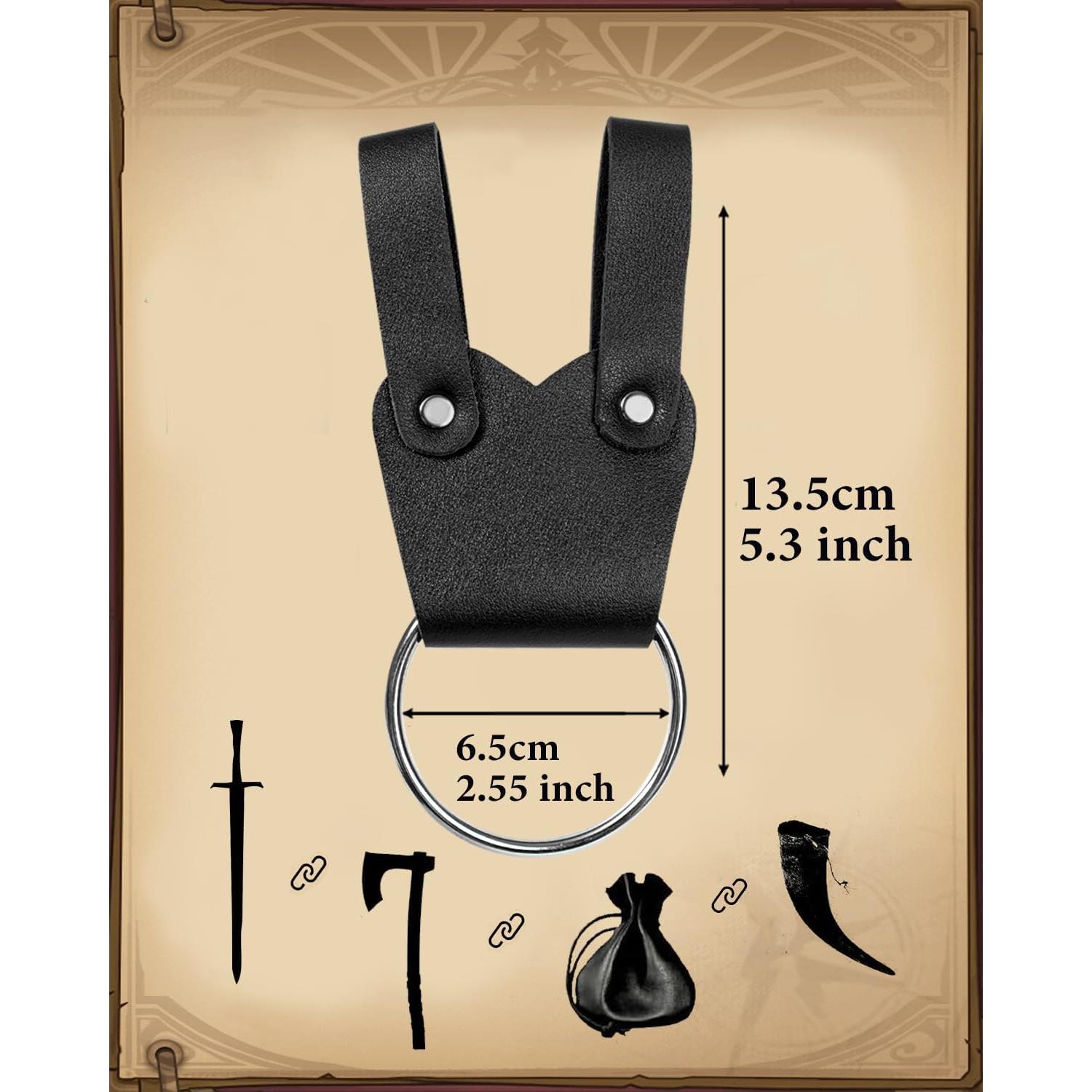 Funda de espada rana SUMGOGO para cinturón medieval negra