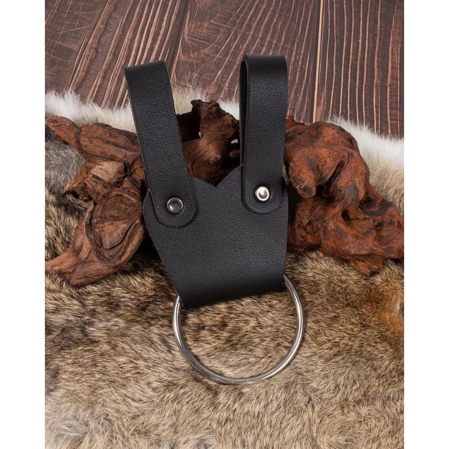 Funda de espada rana SUMGOGO para cinturón medieval negra