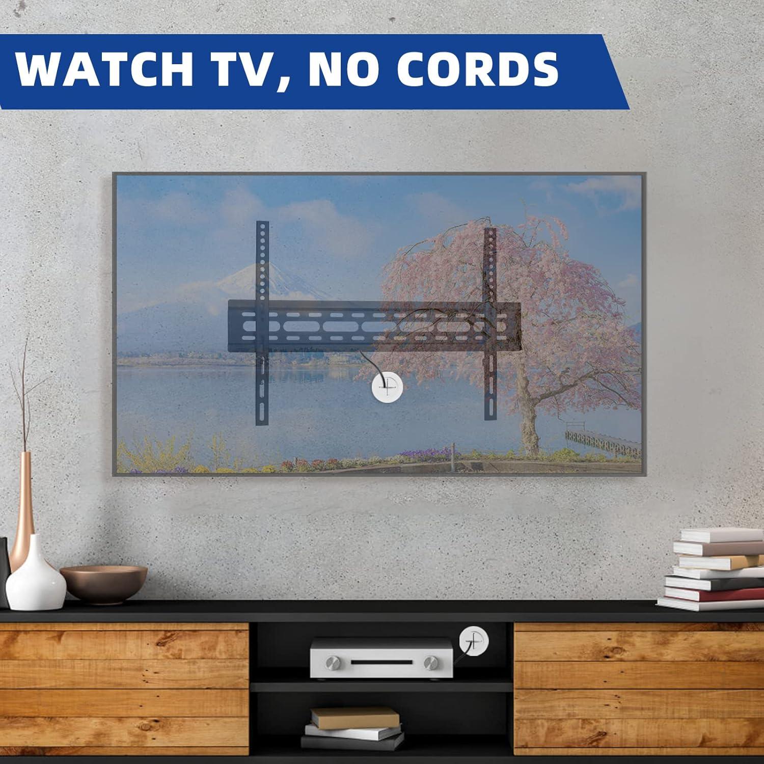 Kit de ocultación de cables para TV Riozoo, blanco, fácil instalación