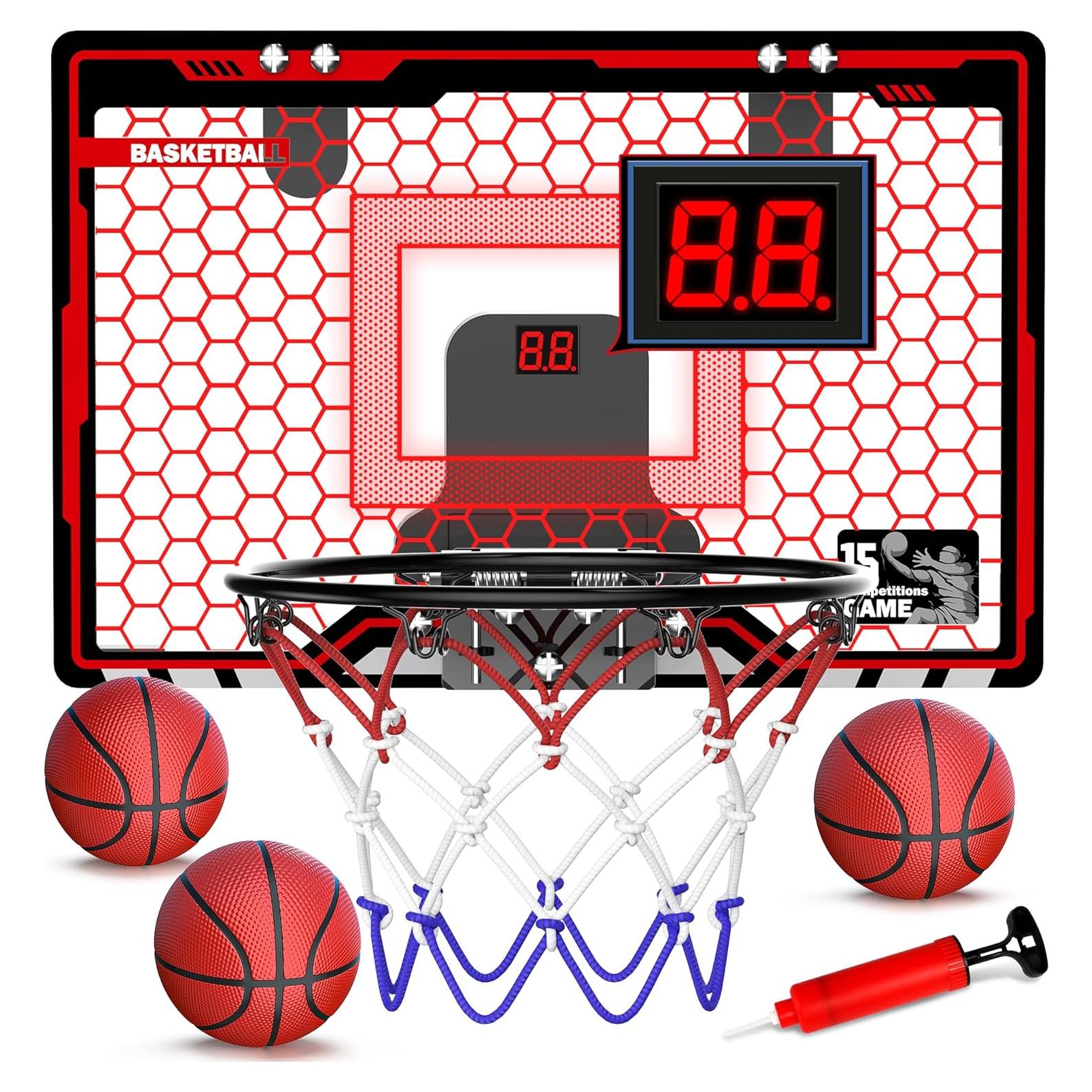 Aro de Baloncesto Interior HopeRock LED con Marcador 45.72 cm