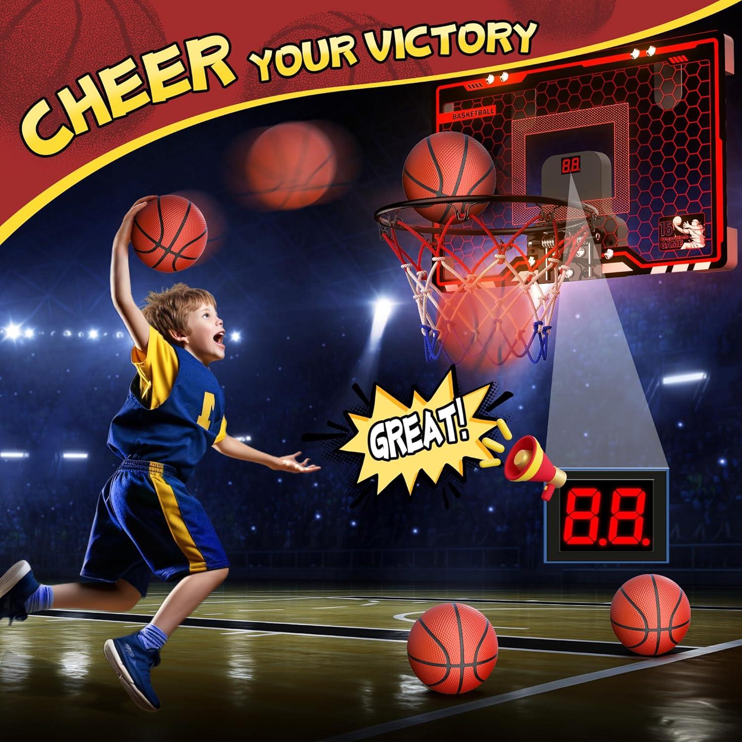 Aro de Baloncesto Interior HopeRock LED con Marcador 45.72 cm