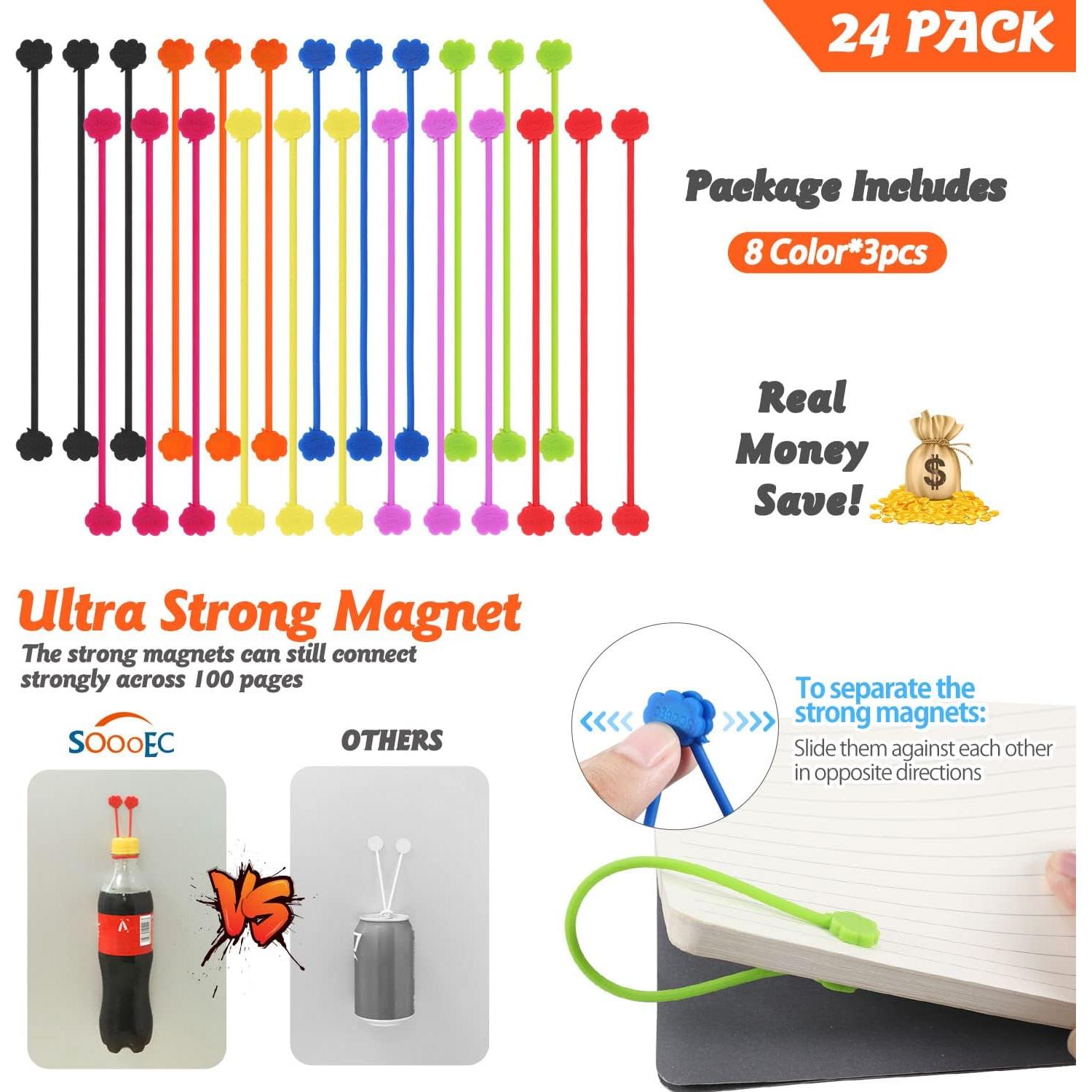 Sujetadores Magnéticos SOOOEC 24 Piezas Diseño Nube 18.29 cm