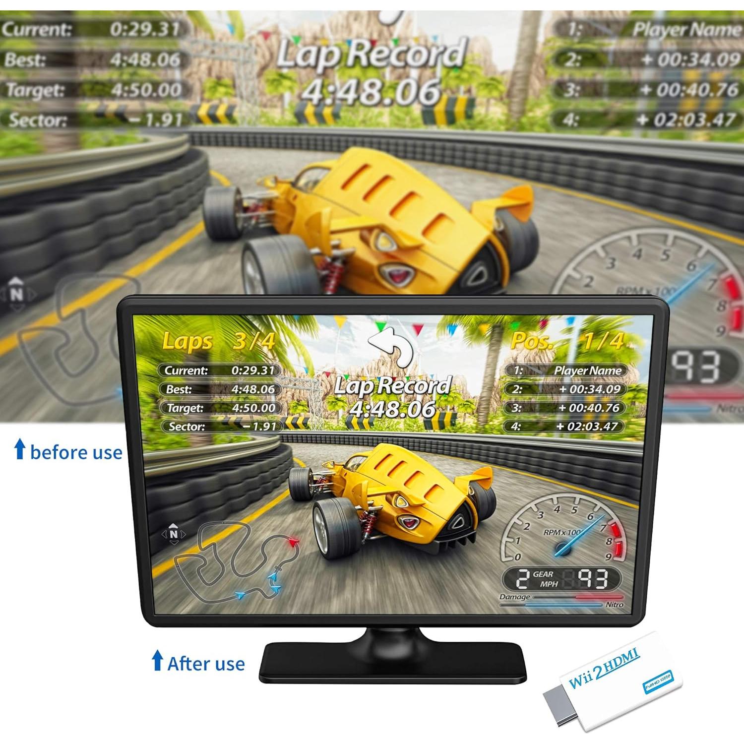 Convertidor HDMI para Wii Xahpower 1080P con Audio 3.5mm
