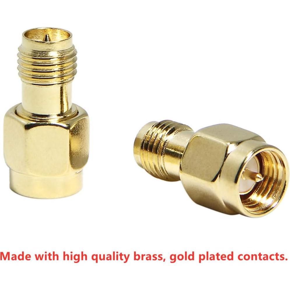 Adaptador SMA Macho a RP-SMA Hembra - Paquete de 5 - RFAdapter