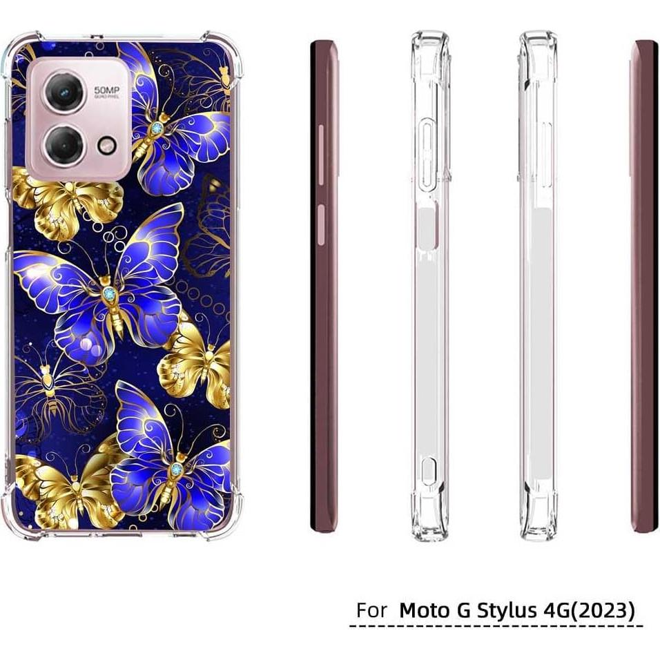 Funda Antichoque TPU para Moto G Stylus 4G 2023 - Mariposa