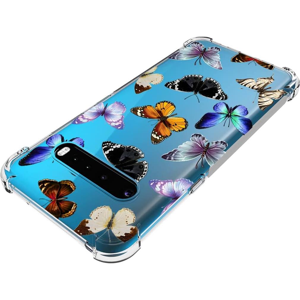 Funda Bumper Flexible TPU para LG V60 ThinQ 5G - Mariposa