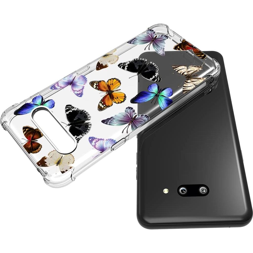 Funda Bumper Flexible TPU para LG V60 ThinQ 5G - Mariposa