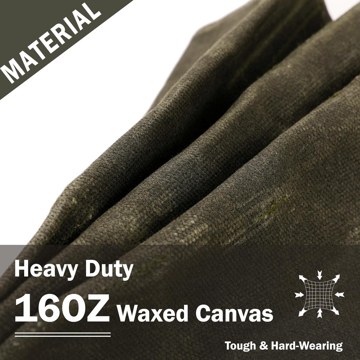 Bolsa de herramientas Kaaltisy de lona encerada 36x14x26.5 cm