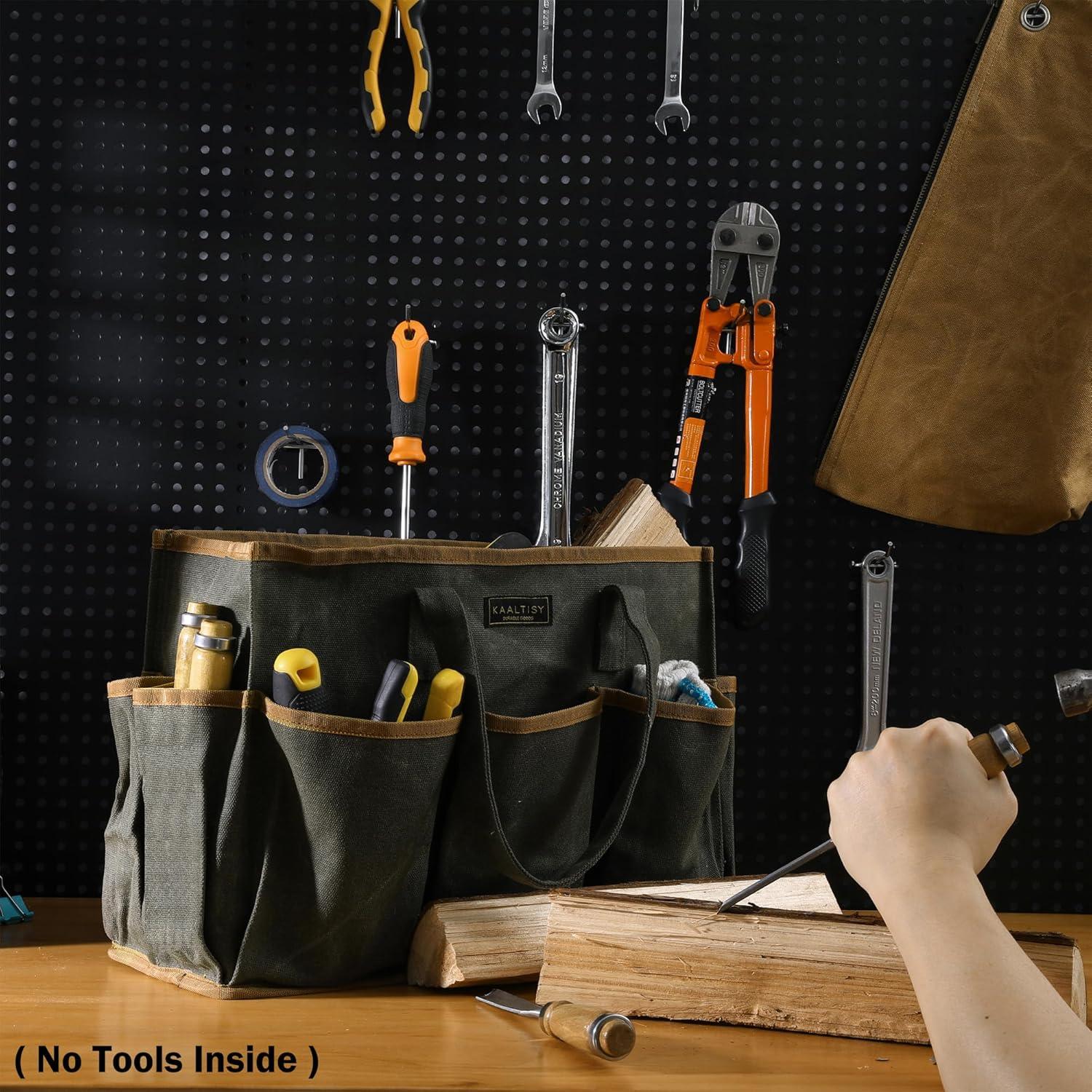 Bolsa de herramientas Kaaltisy de lona encerada 36x14x26.5 cm