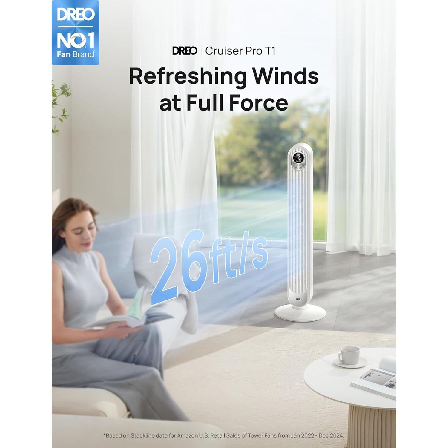 Ventilador de Torre Dreo DR-HTF001 Oscilante 6 Velocidades