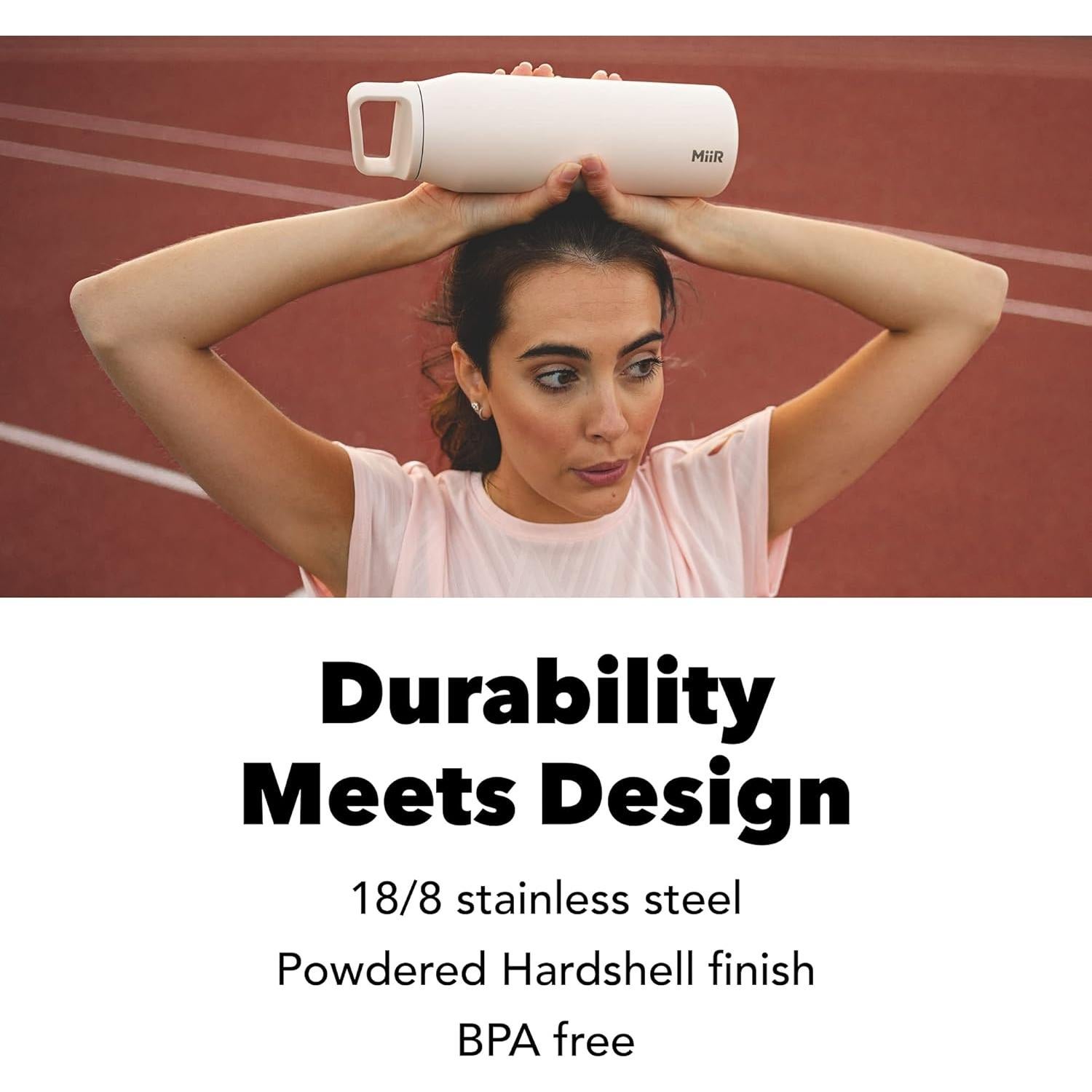 Botella de Agua Aislada MiiR 20oz Acero Inoxidable Negro