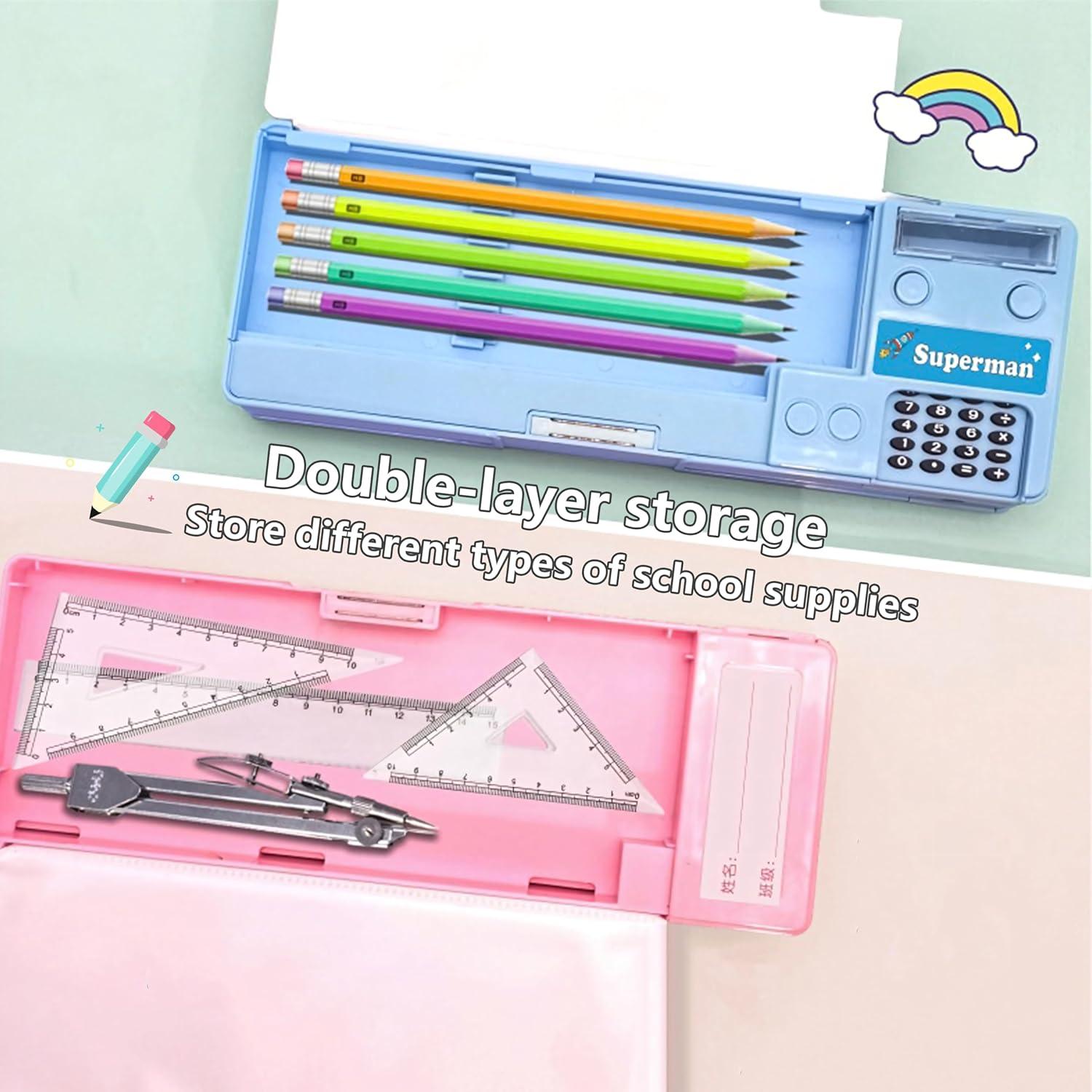 Estuche Multifuncional Ristpal con Calculadora Azul 26x9.2cm