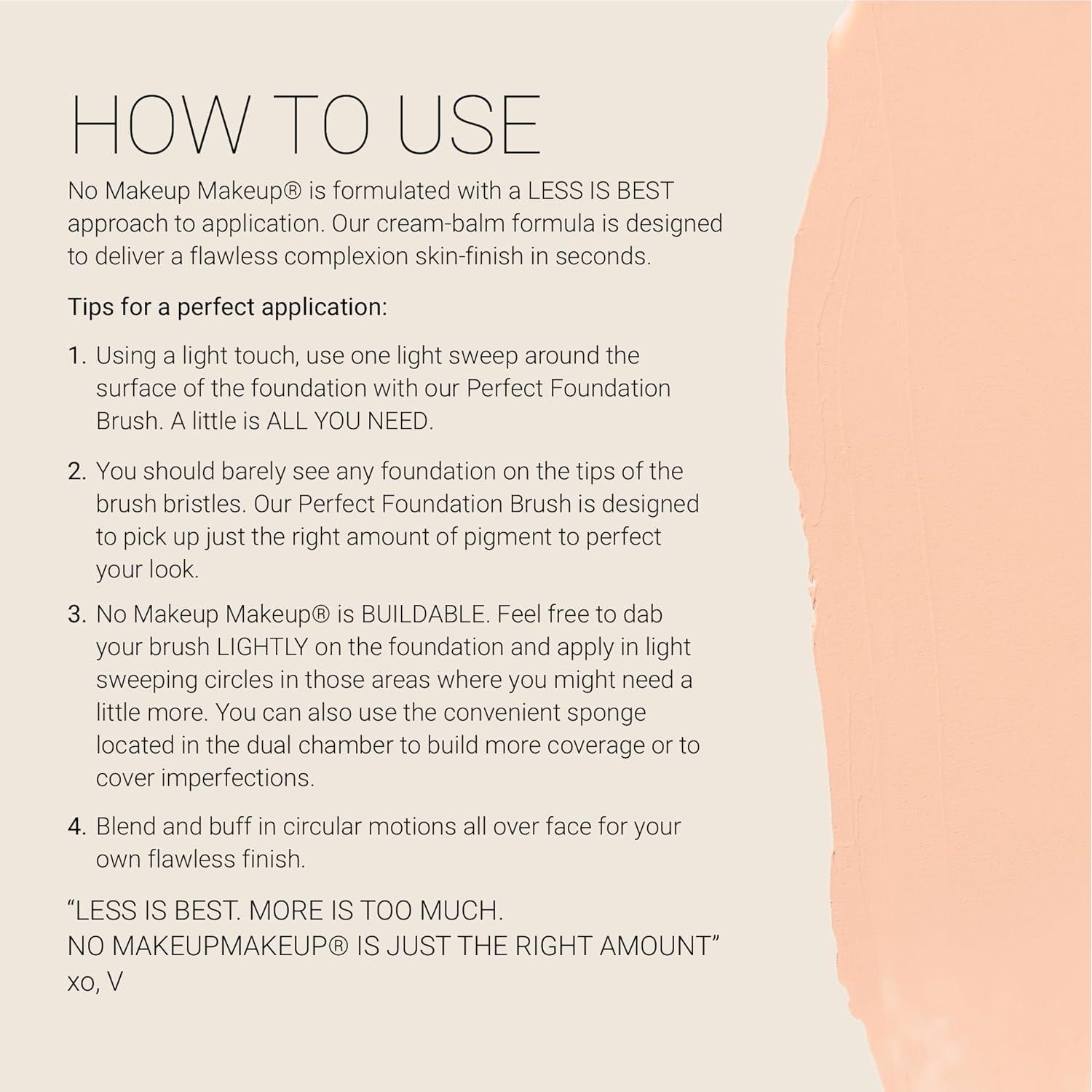 Base No Makeup Makeup Porcelana - Ligera y Larga Duración