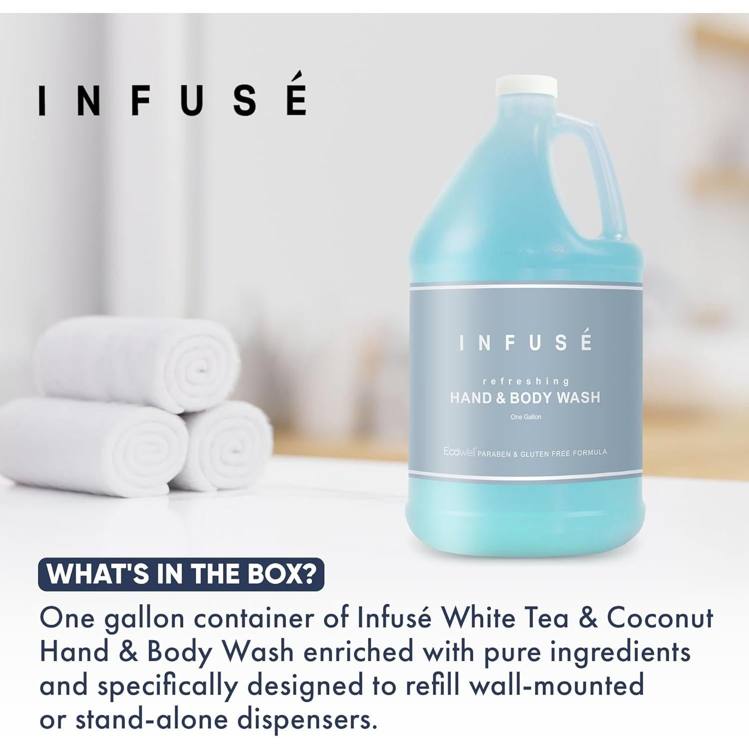 Kit Jabón de Manos y Cuerpo 1-Shoppe 3.78L Té Blanco y Coco