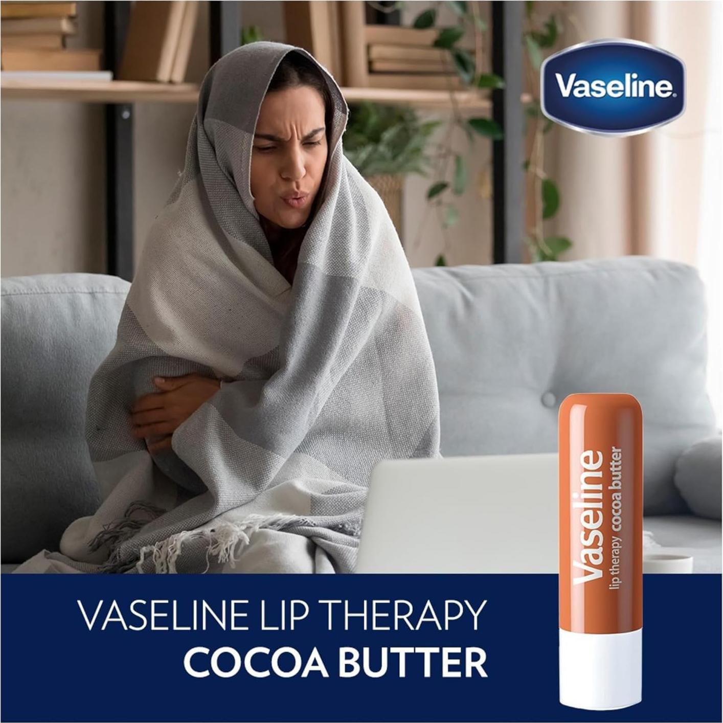 Bálsamo Labial Vaseline 4-Pack Aloe Vera y Manteca de Cacao 4.8g