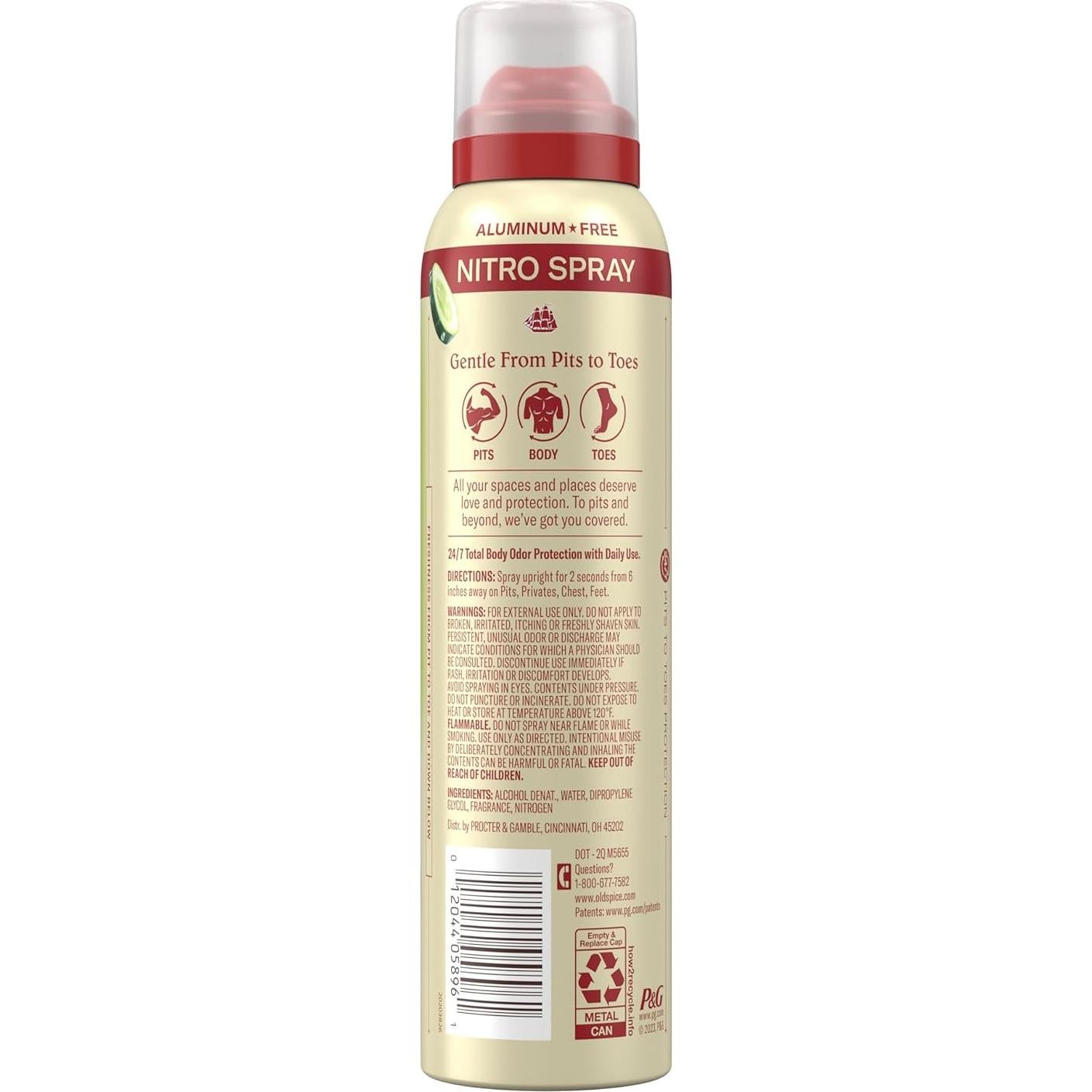 Desodorante en aerosol Old Spice para todo el cuerpo 140 g