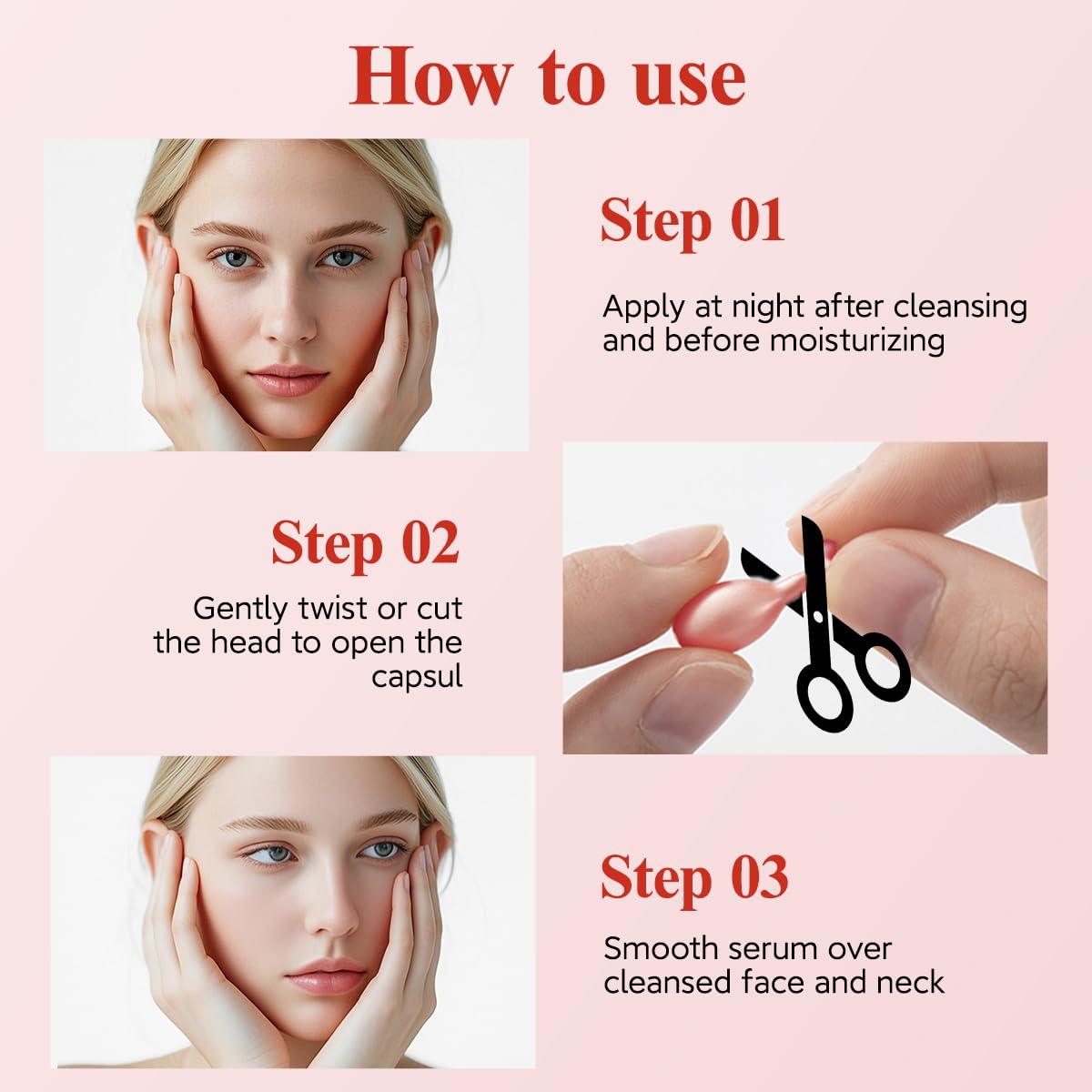 Suero Facial HKH Retinol Nocturno 48 Cápsulas Antienvejecimiento