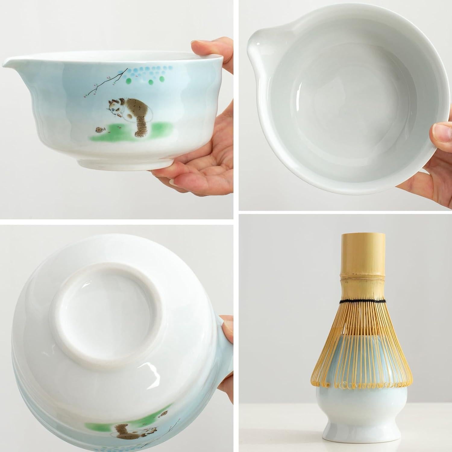 Juego de té de matcha 7 piezas Lavzpqmnr - Tazón cerámica 520ml