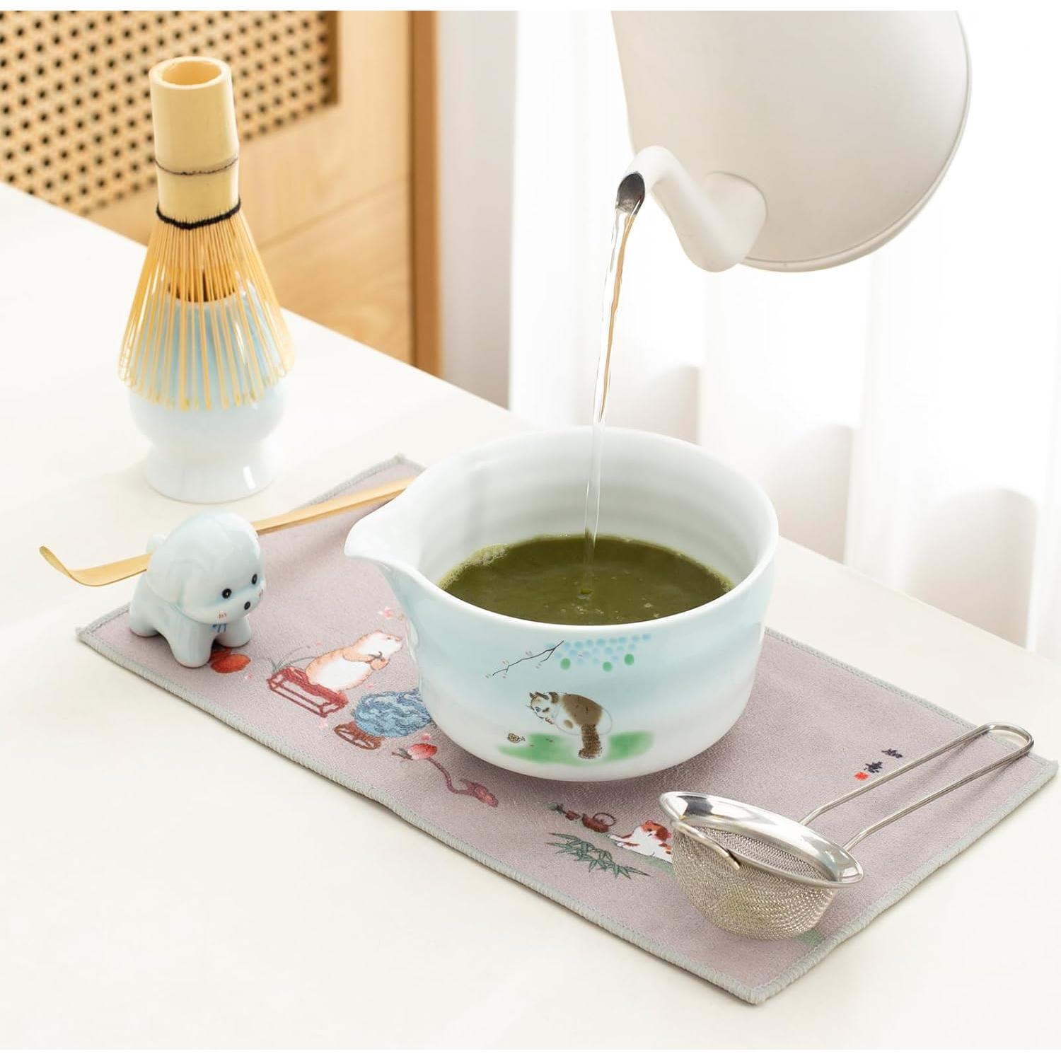 Juego de té de matcha 7 piezas Lavzpqmnr - Tazón cerámica 520ml