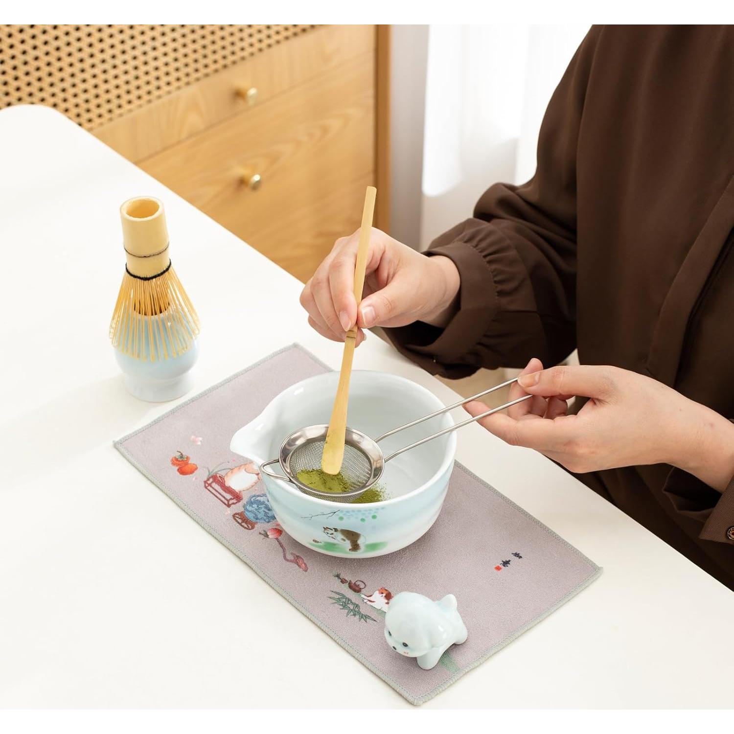 Juego de té de matcha 7 piezas Lavzpqmnr - Tazón cerámica 520ml